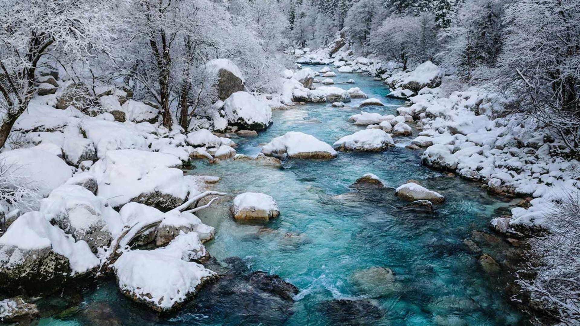 winter river backgrounds