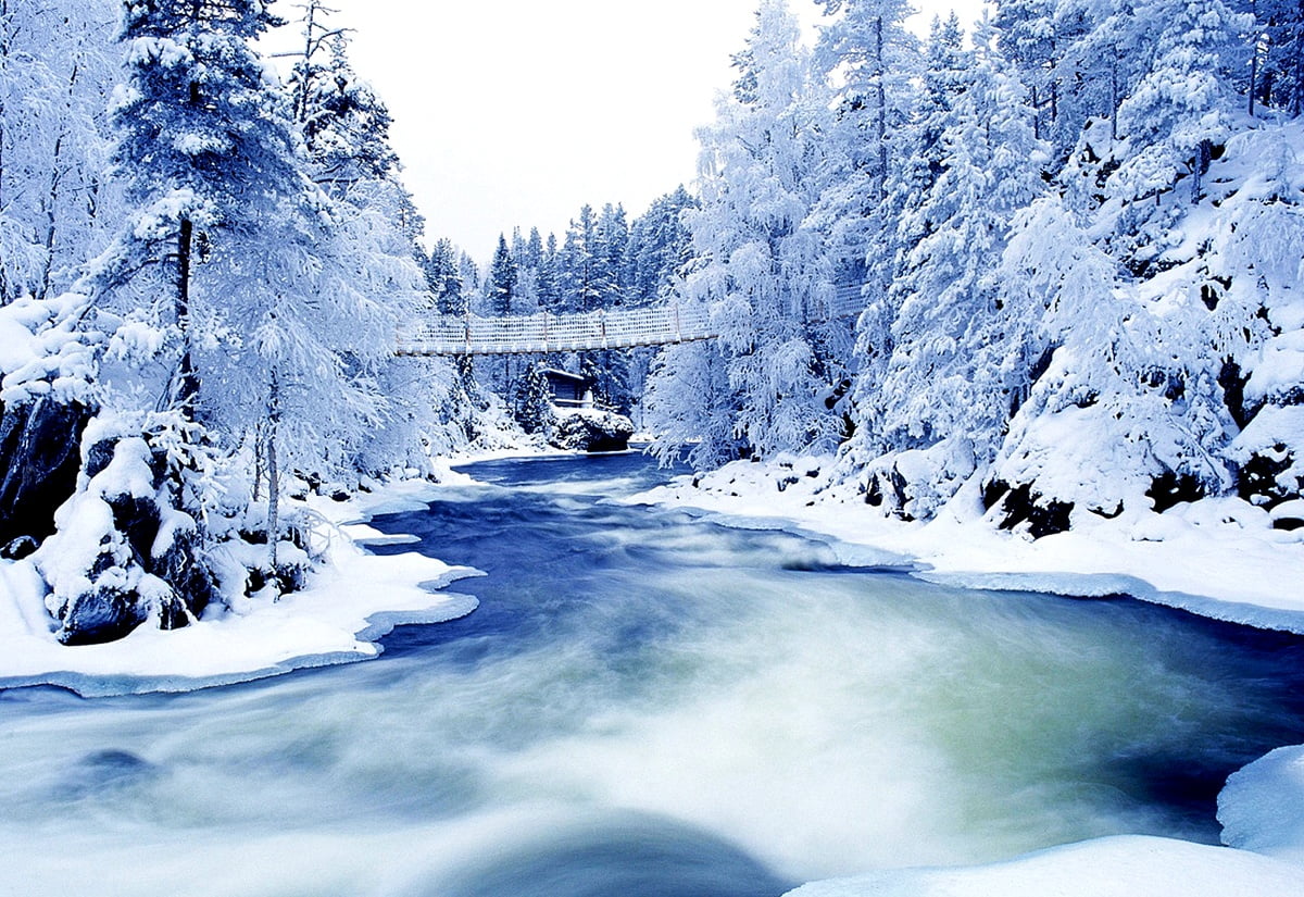 Nice image River, Snow, Winter. Download TOP Free image
