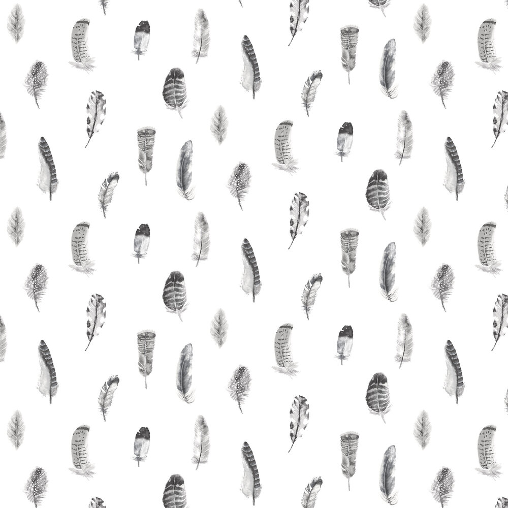 Feathers by Galerie / White, Wallpaper Direct