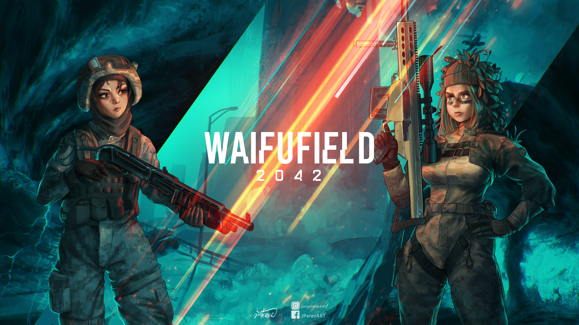 BF2042 I made some waifus illustration wallpaper based on BF2042: Battlefield