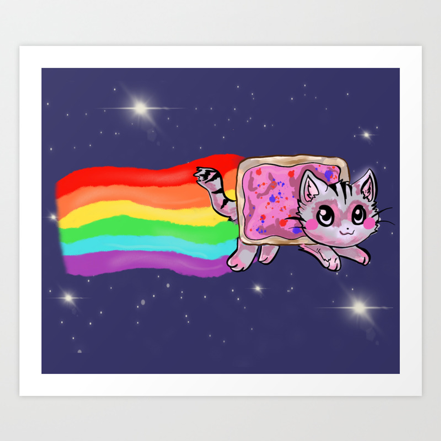 PopTart Kitty Art Print