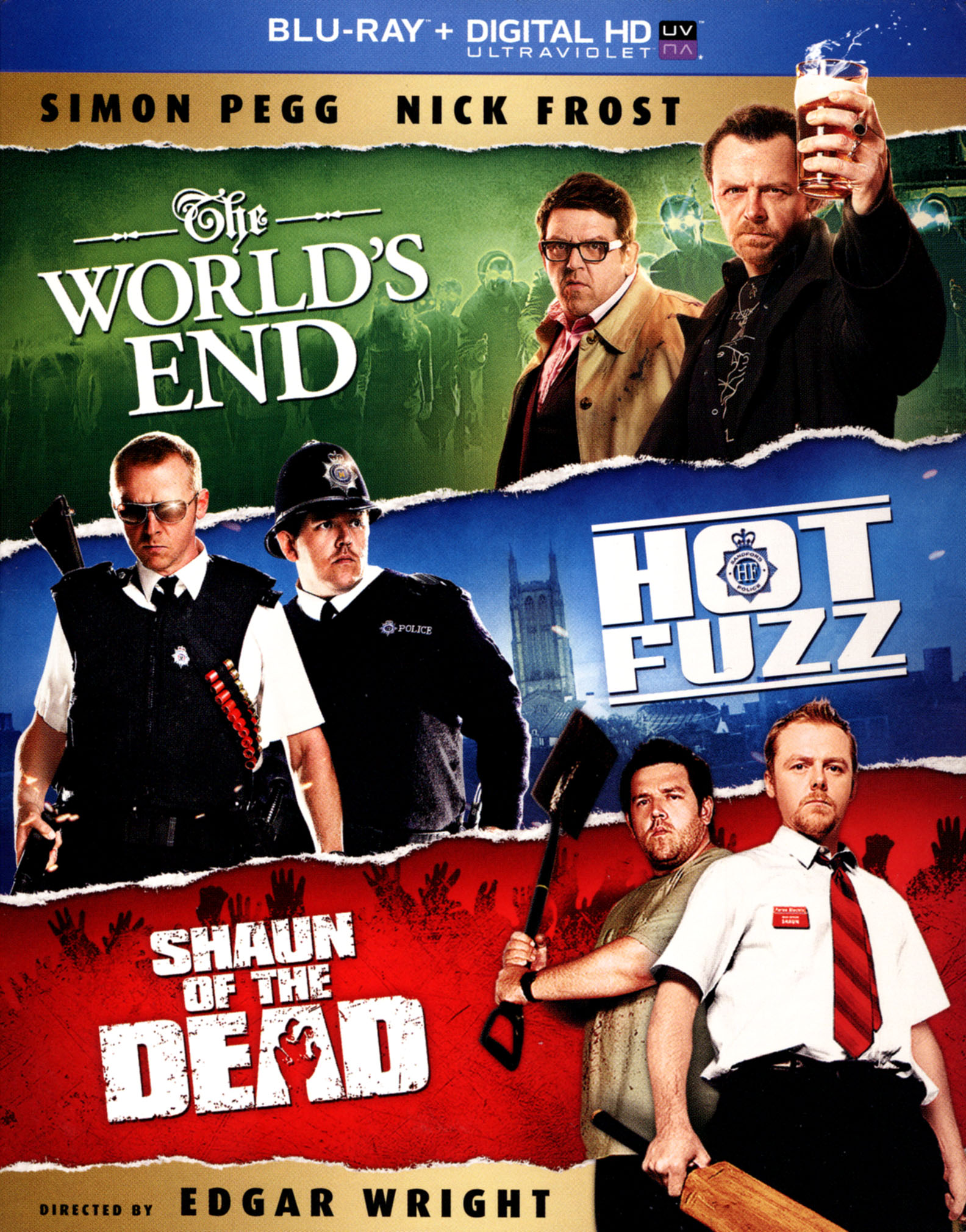 The World's End Hot Fuzz Shaun Of The Dead [3 Discs] [Blu Ray]