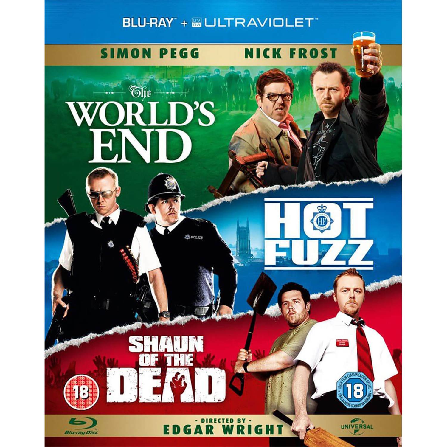 The World's End / Hot Fuzz / Shaun Of The Dead (Includes UltraViolet Copy) Blu Ray