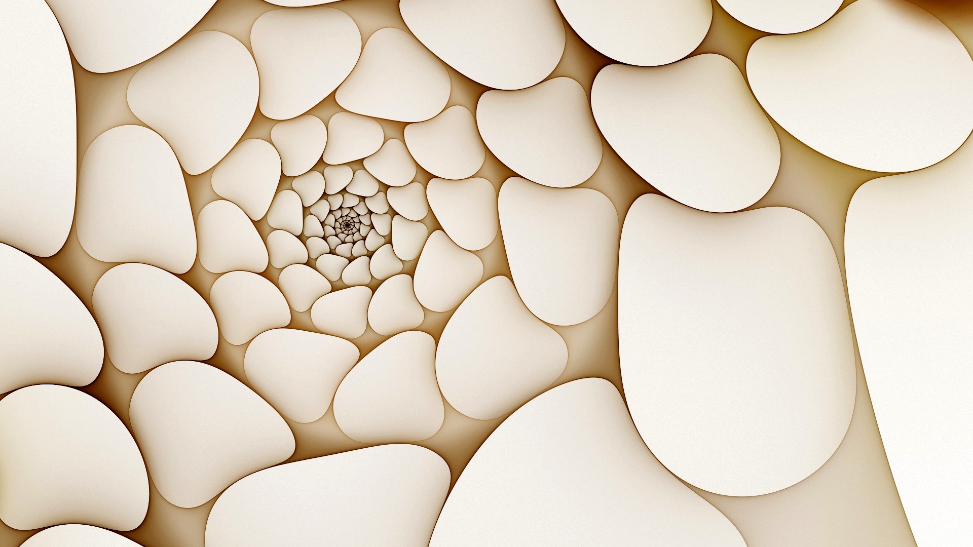 Spiral White Stone Abstract Wallpaper