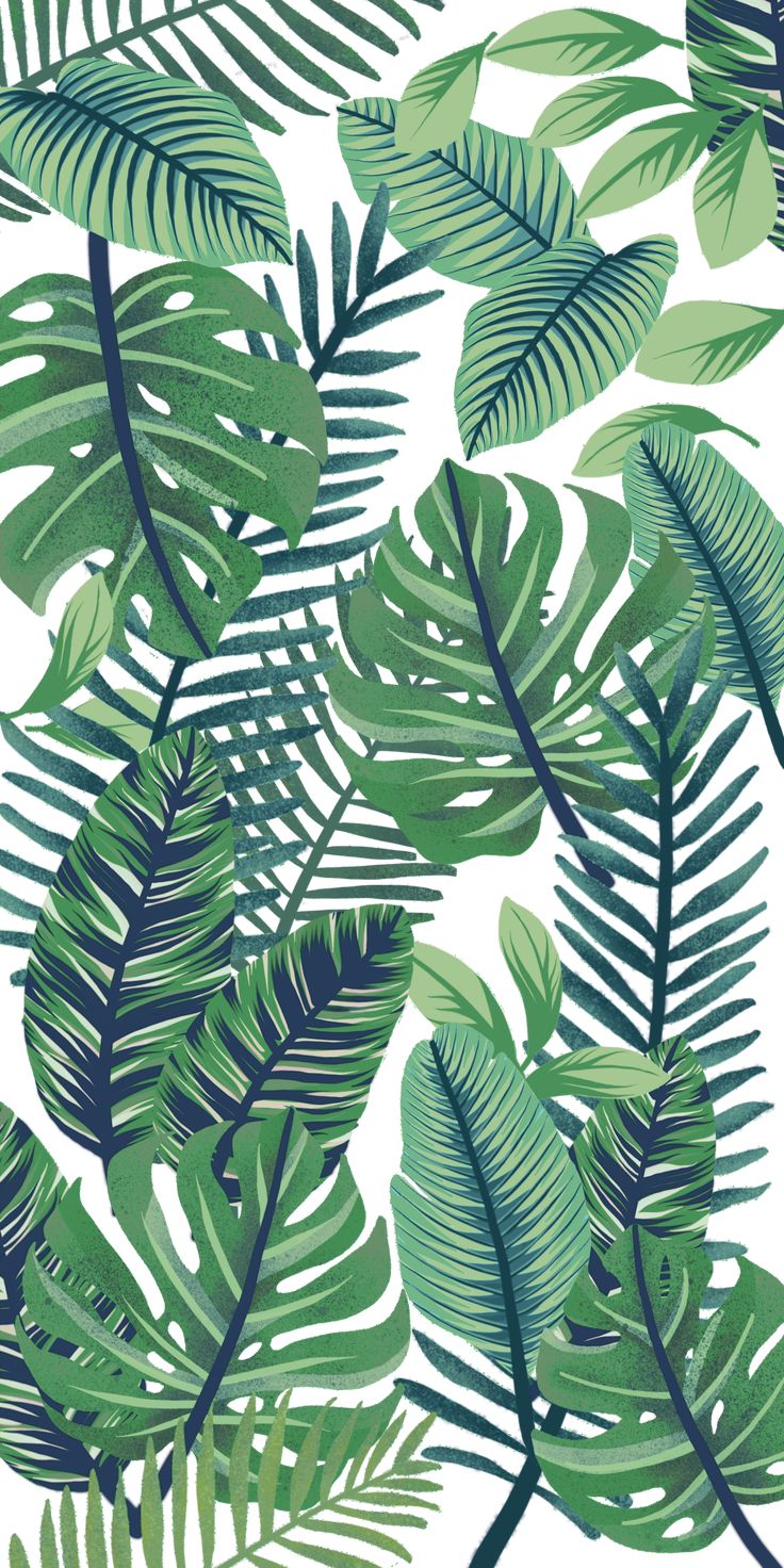 Green #Jungle. #Casetify #iPhone #Art #Design #Foliage #Floral. Leaves wallpaper iphone, Plant wallpaper, Floral wallpaper