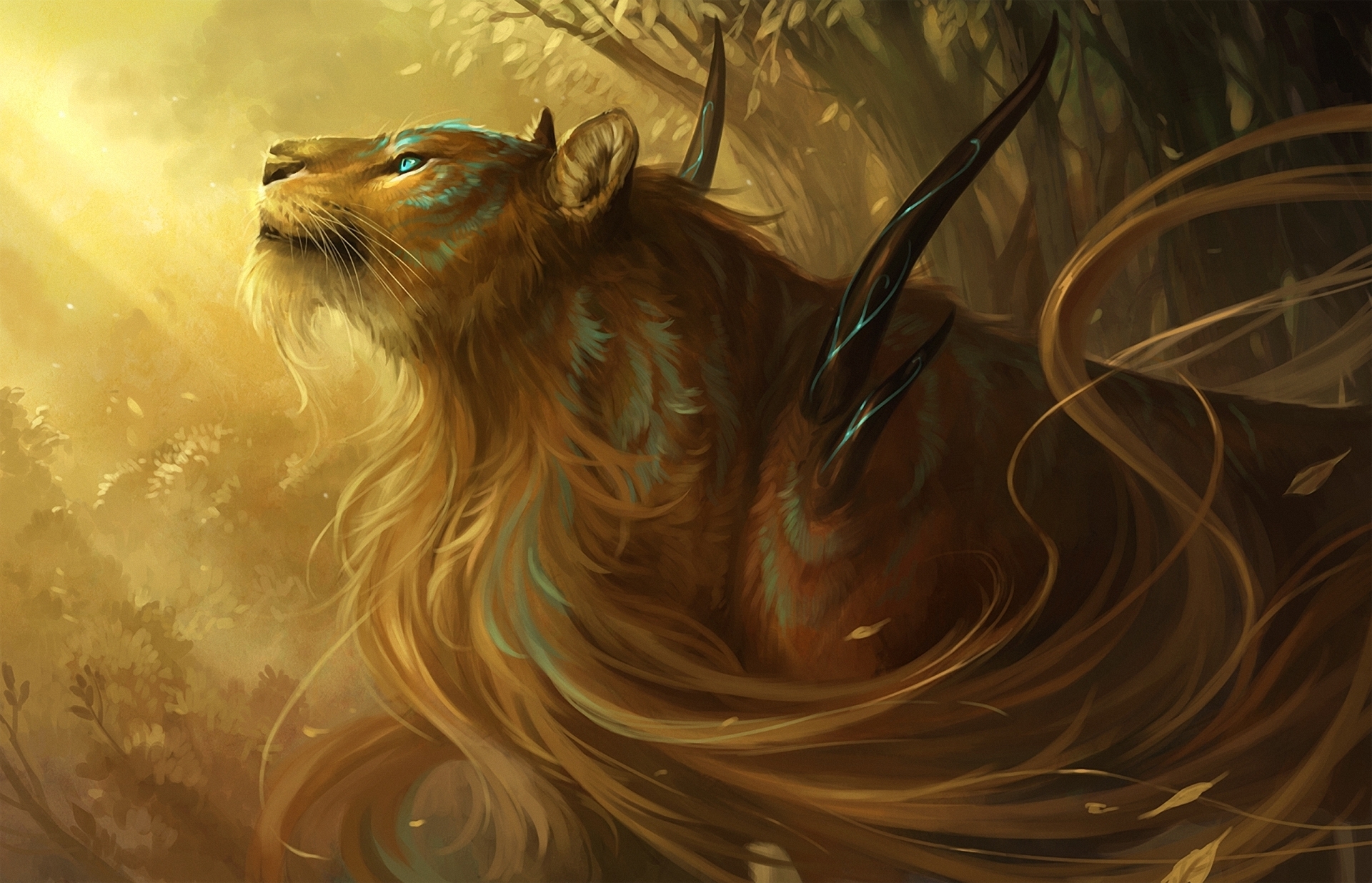 Fantasy Lion HD Wallpaper
