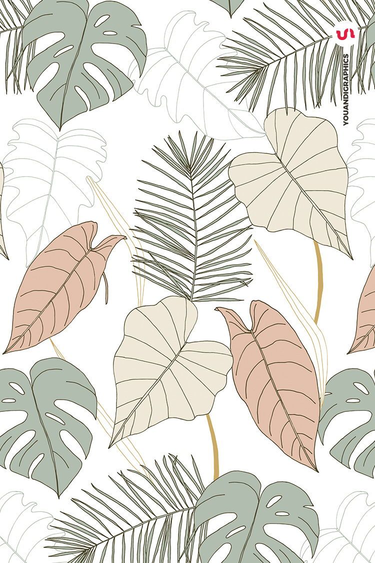 Big Leaves Patterns. Phone wallpaper patterns, Leaf illustration, Cute patterns wallpaper
