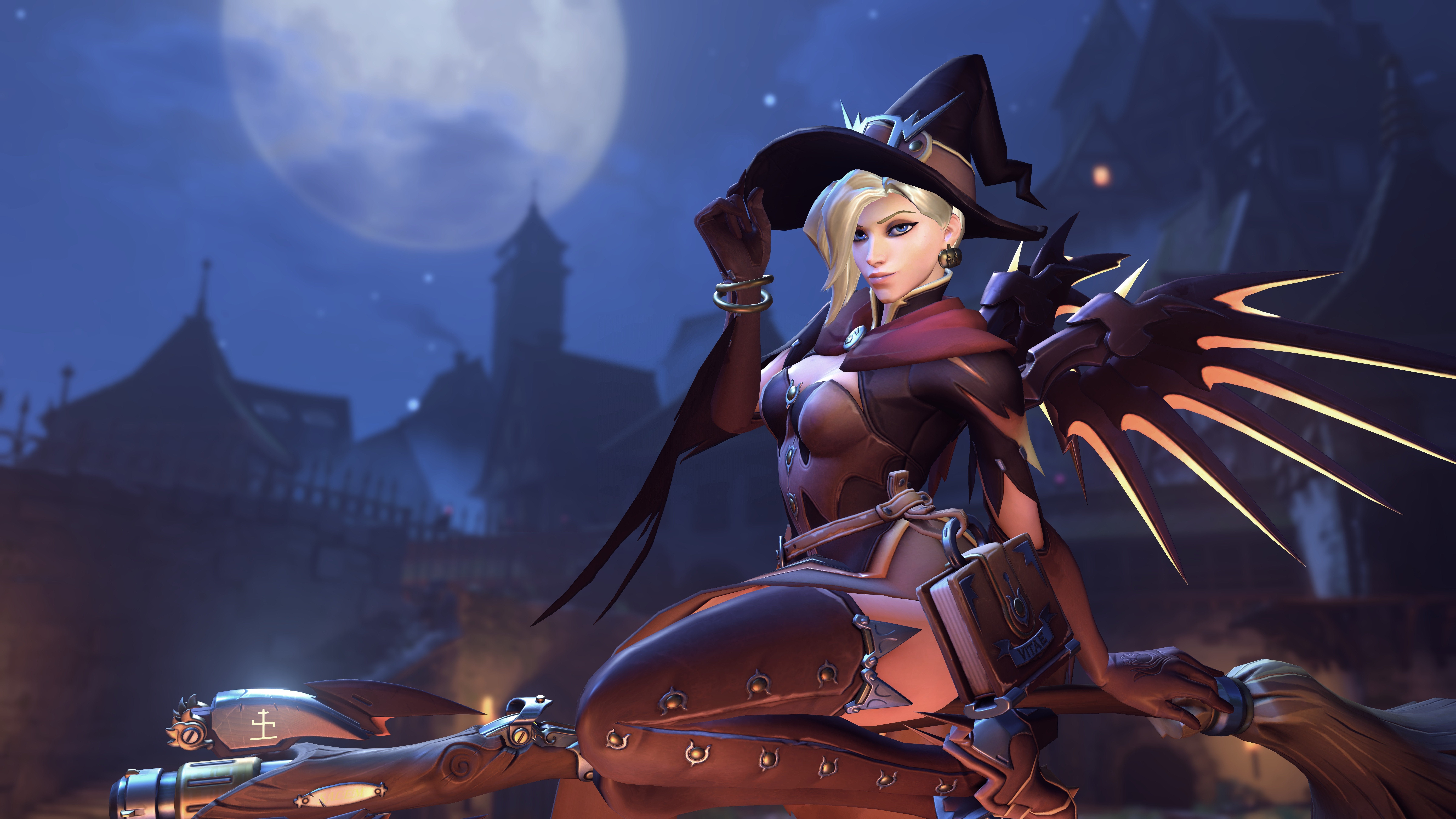 resolution of Witch Mercy wallpaper: Overwatch