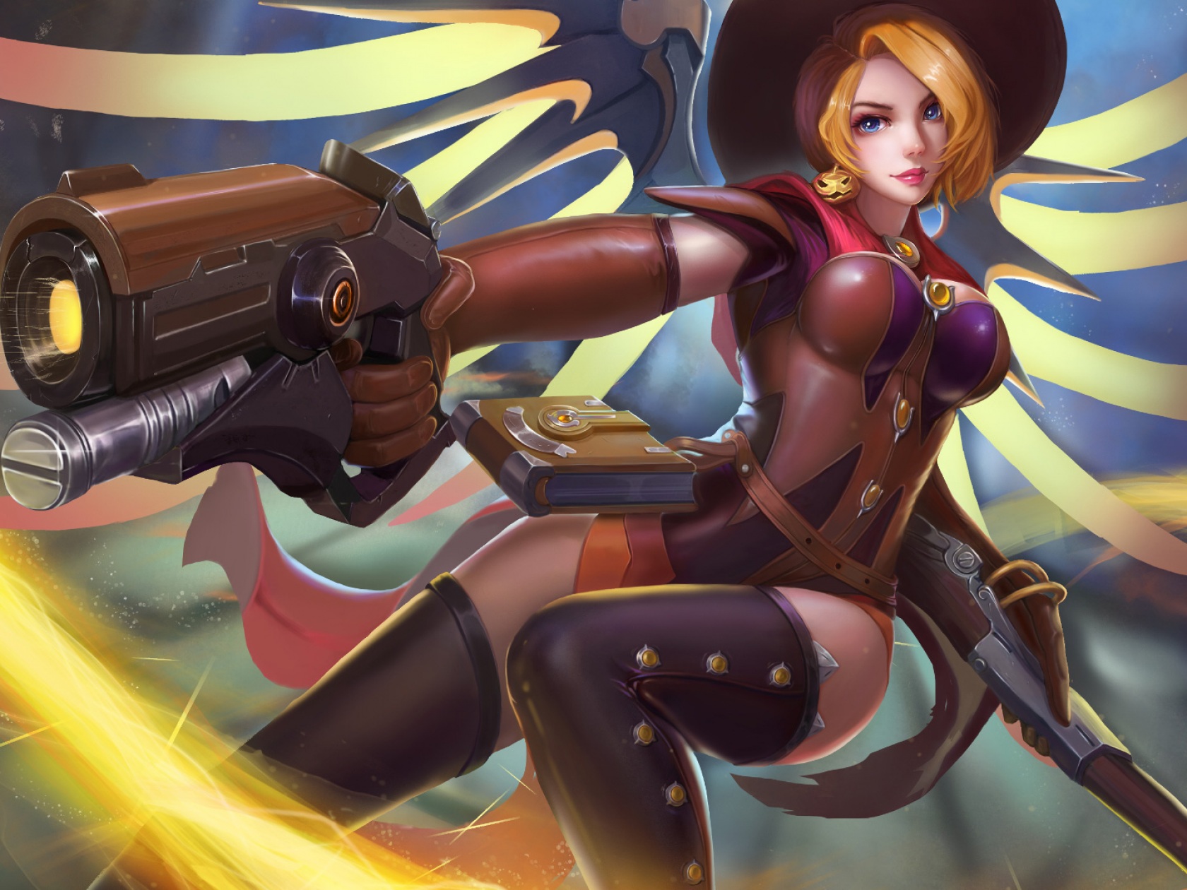 Wallpaper 4k Witch Mercy Overwatch Wallpaper