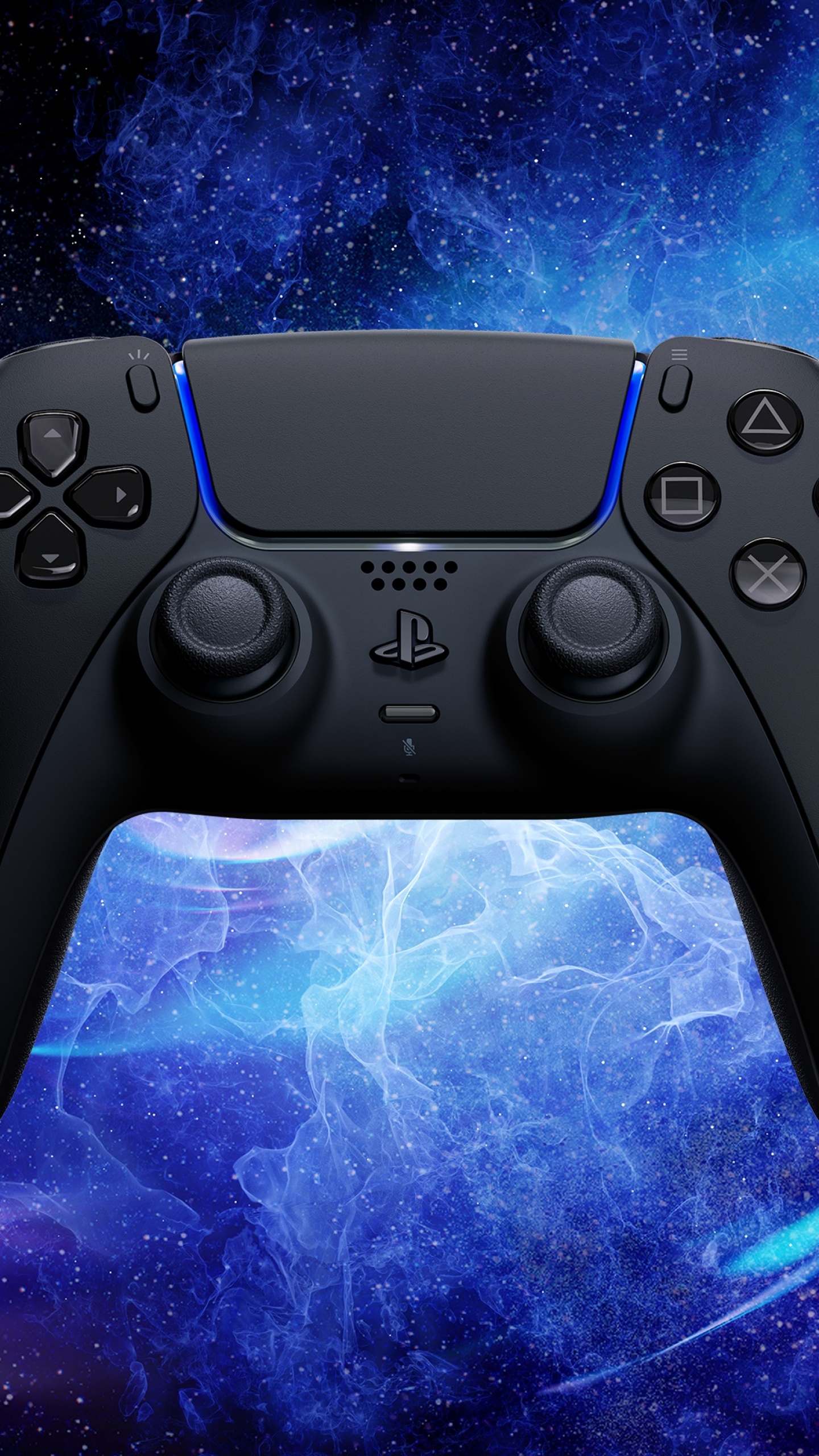 Sony PS5 Wallpaper 4K, DualSense Wireless Controller, Midnight Black, Technology