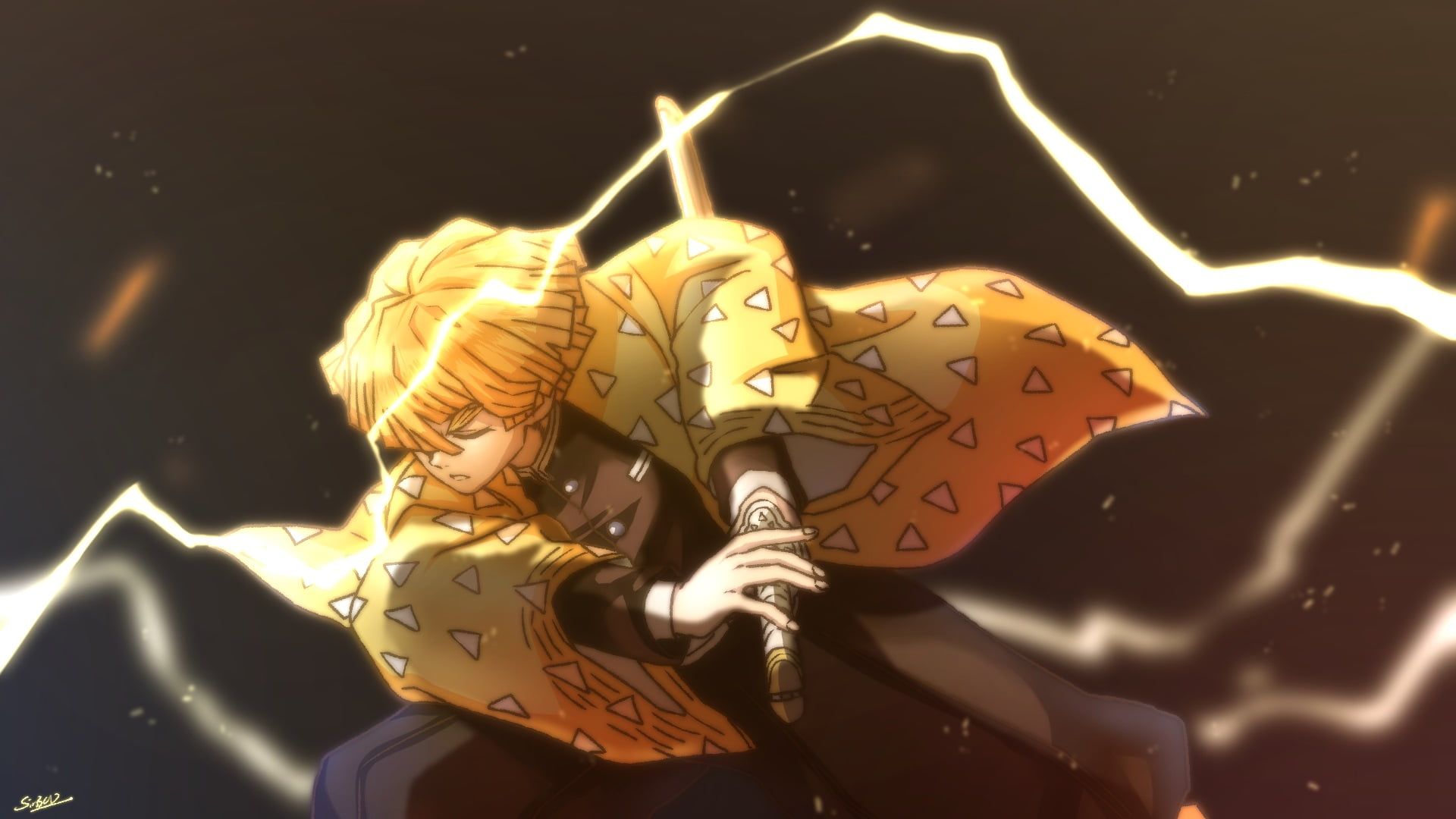 Anime Demon Slayer: Kimetsu no Yaiba Zenitsu Agatsuma P #wallpaper #hdwallpaper #desktop. Anime, Anime demon, Slayer anime