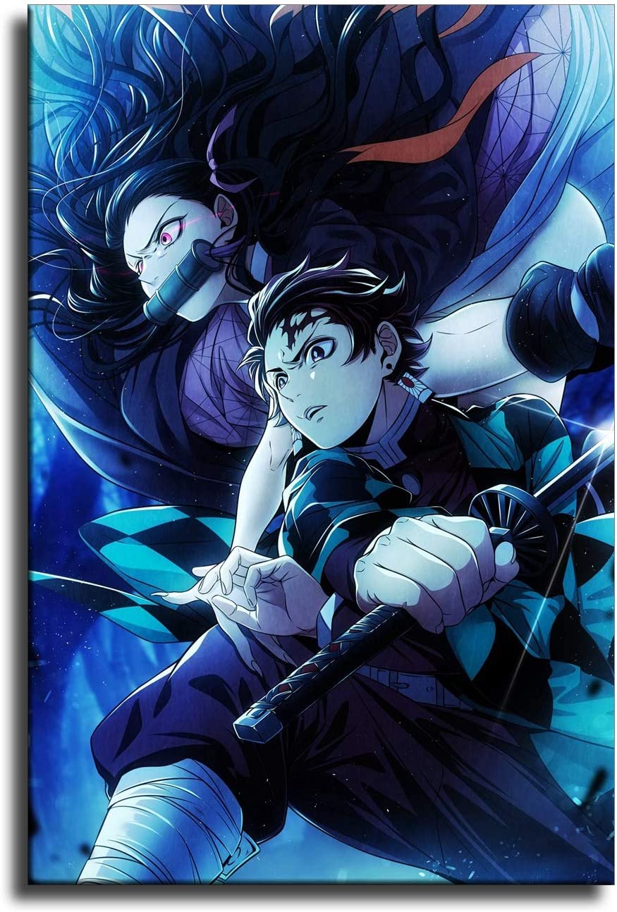 Buy Demon Slayer posters Classic cover Japan anime aesthetic Room wall Decoration HD print wall art (8x12inch, framed) Online in Taiwan. B08P7LF2H6