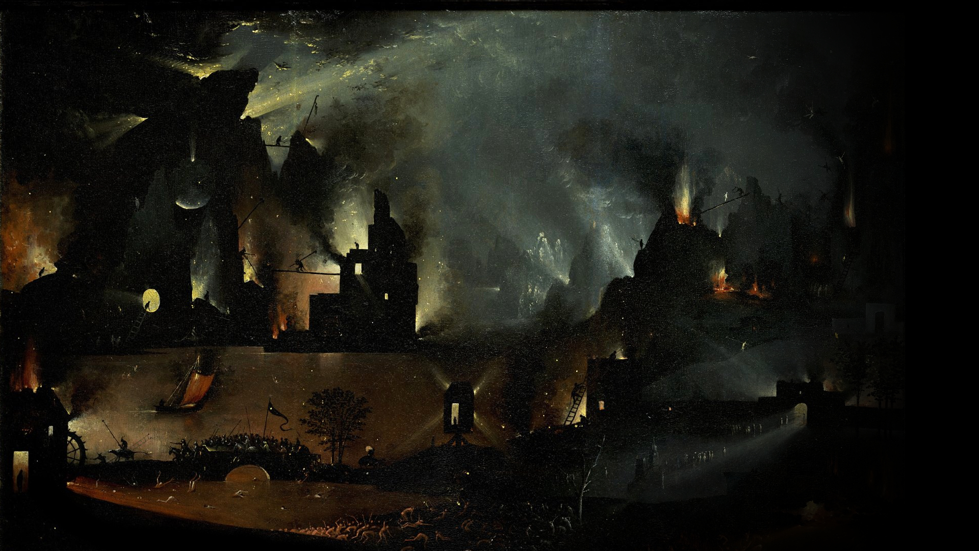 dark, Evil, Painting, Skeleton, Skull, Hell, Occult, Satanic Wallpaper HD / Desktop and Mobile Background