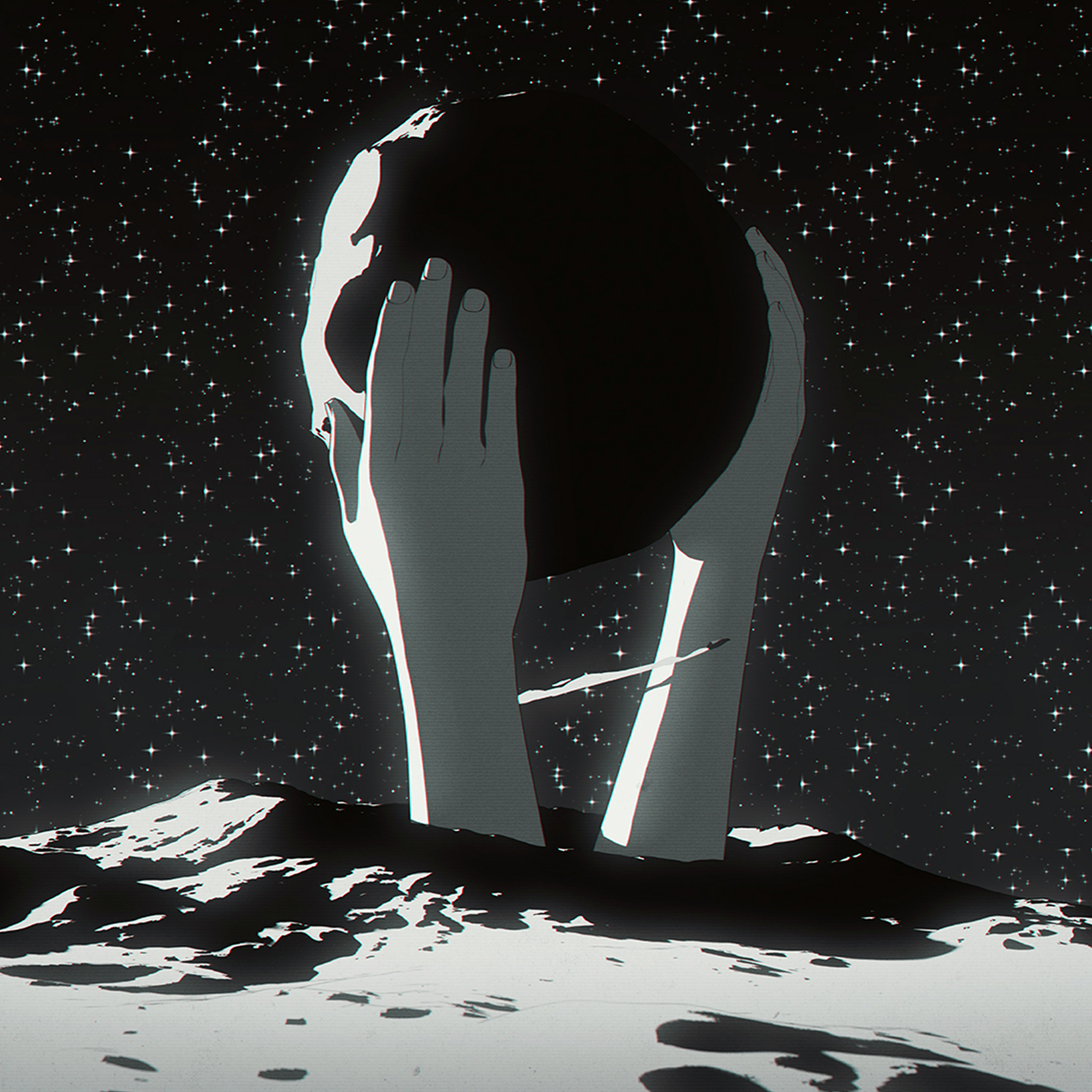 Android wallpaper. painting sky star night hand art dark