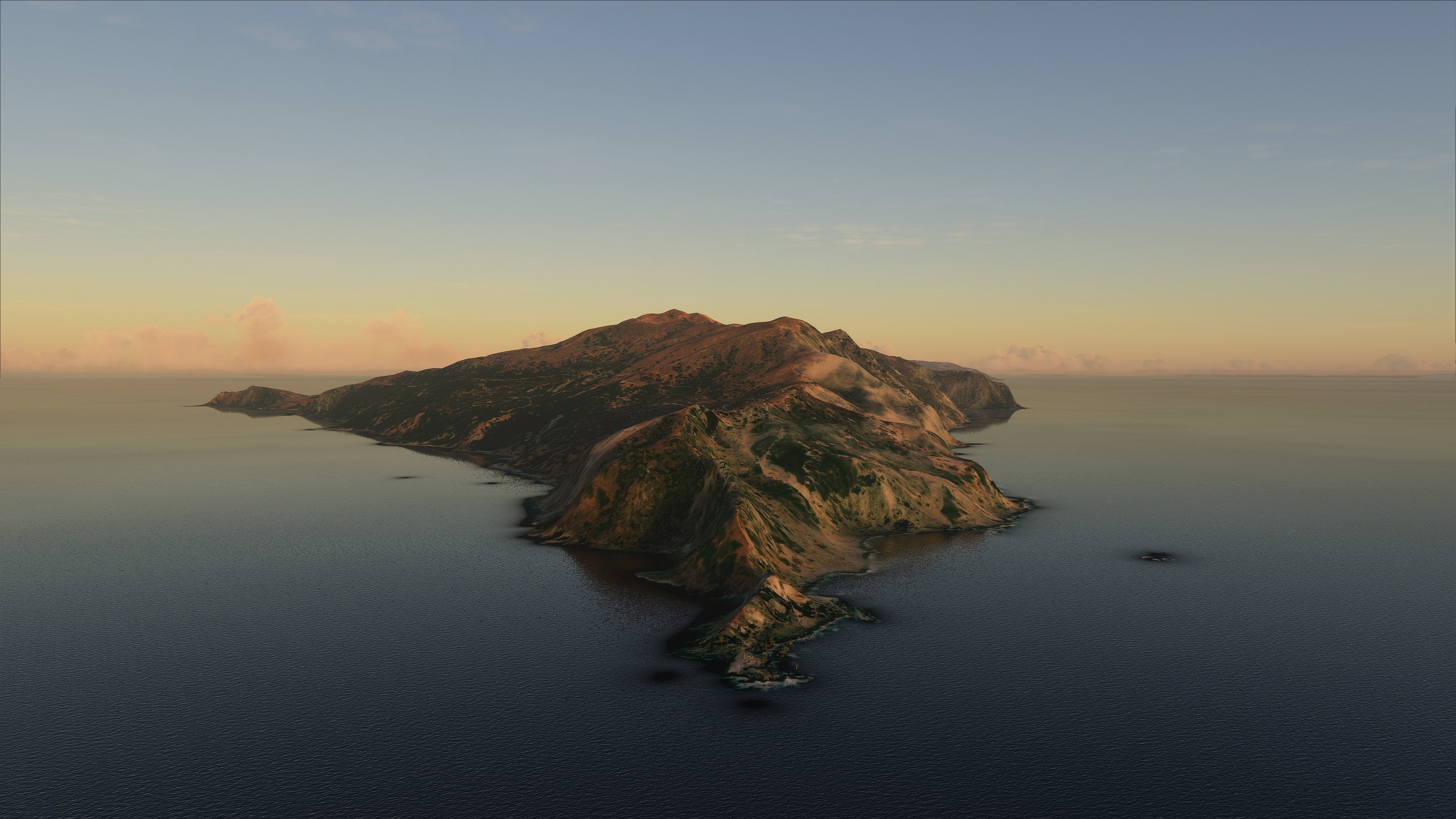 Flew to Catalina in FS2020 to recreate the Catalina wallpaper.: MacOS