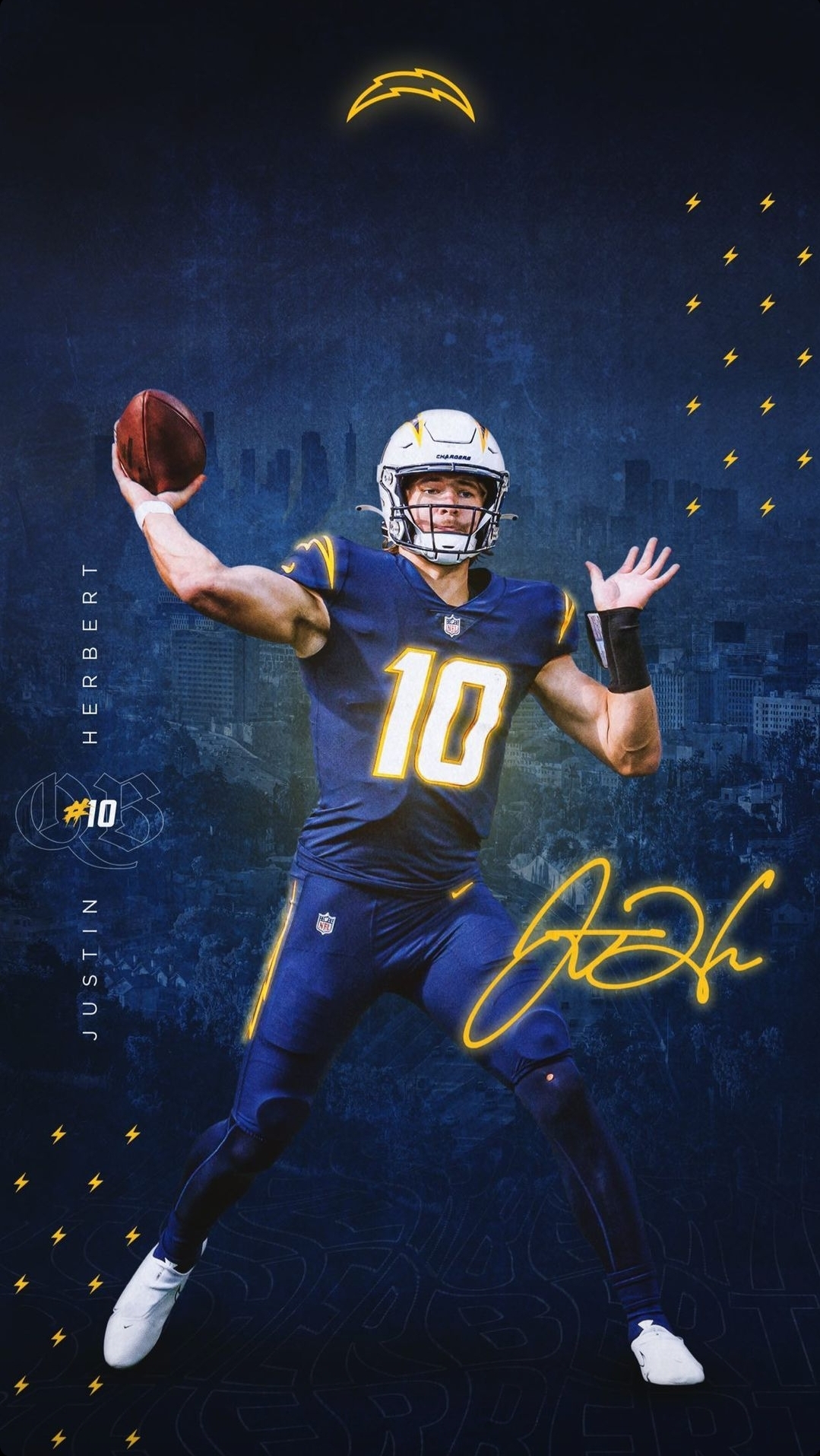 University of Oregon Alumni Association - The LA Chargers made this amazing  mobile phone wallpaper of Justin Herbert just in time for Halloween! If  your idea of a good time is spending