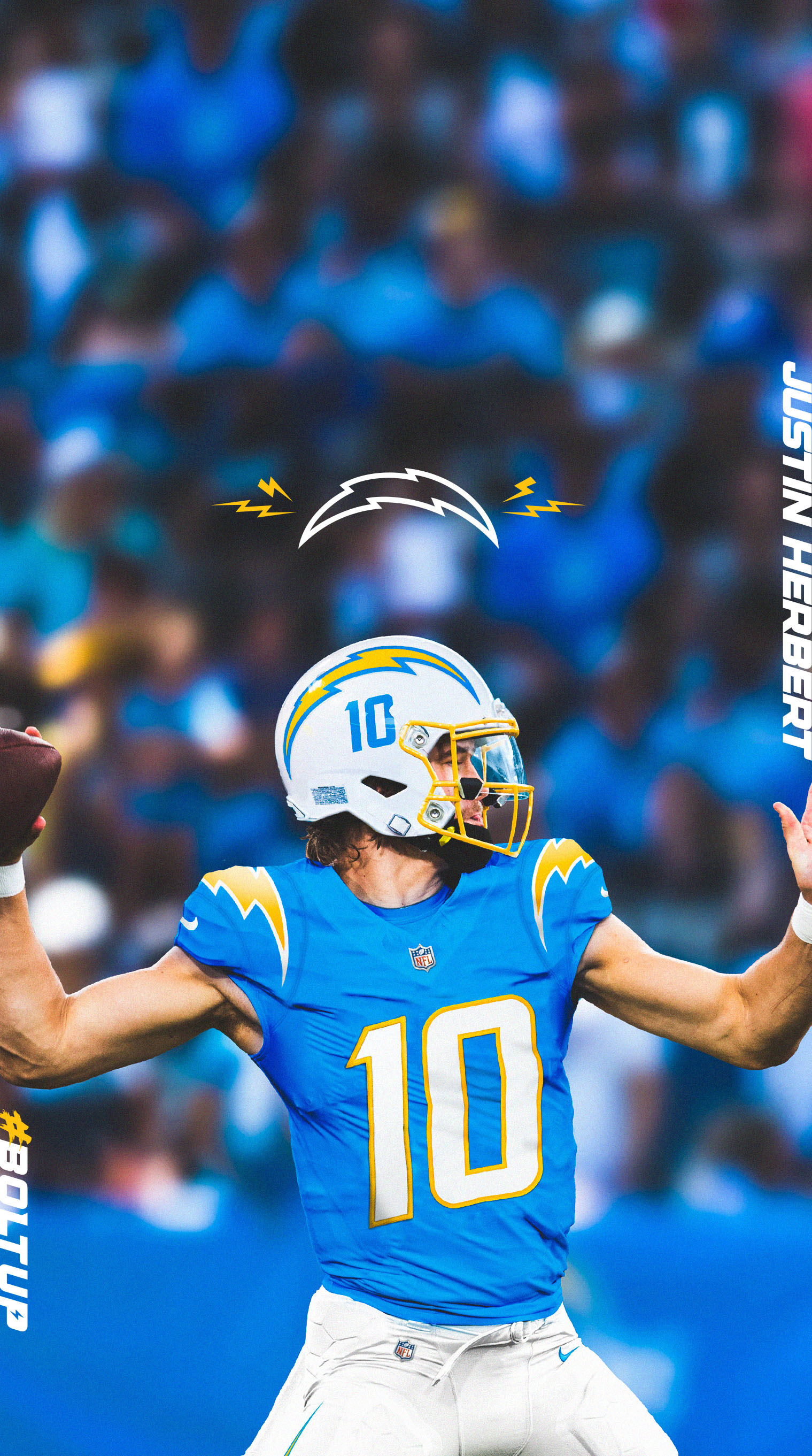 Anyone have a cool Justin Herbert phone wallpaper?: Chargers
