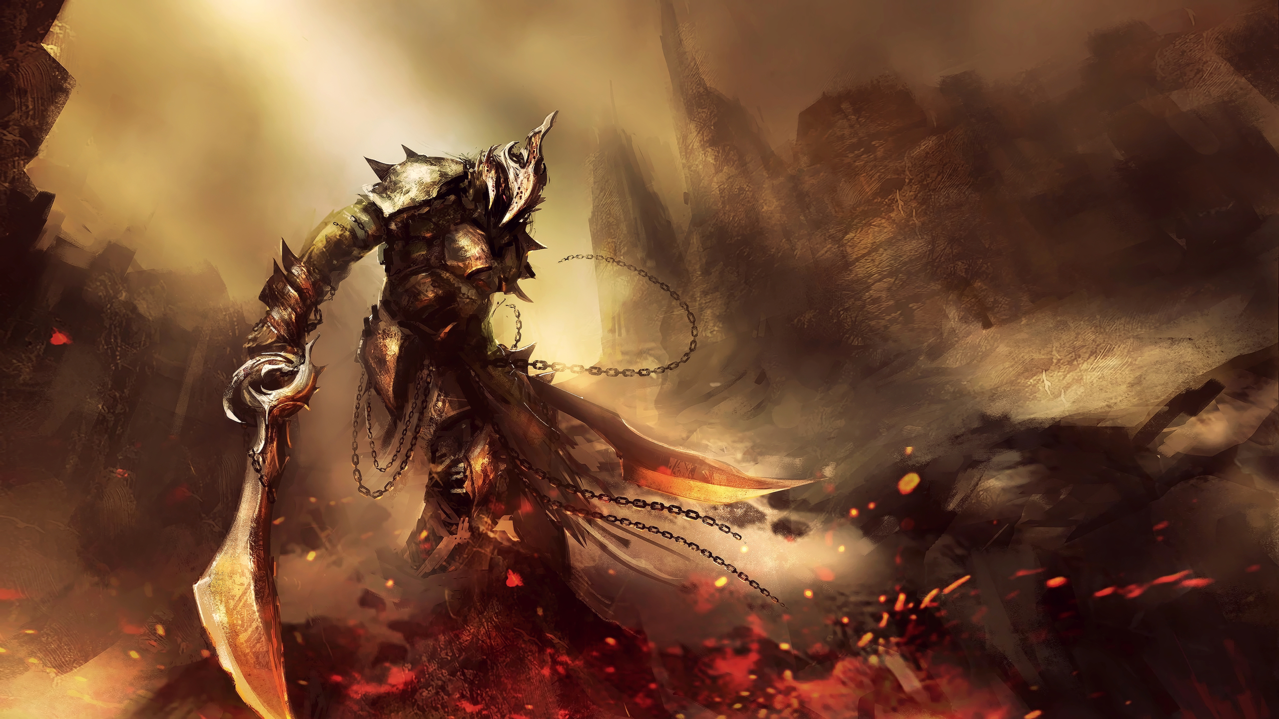 Warrior Fantasy Art 4k 1440P Resolution HD 4k Wallpaper, Image, Background, Photo and Picture