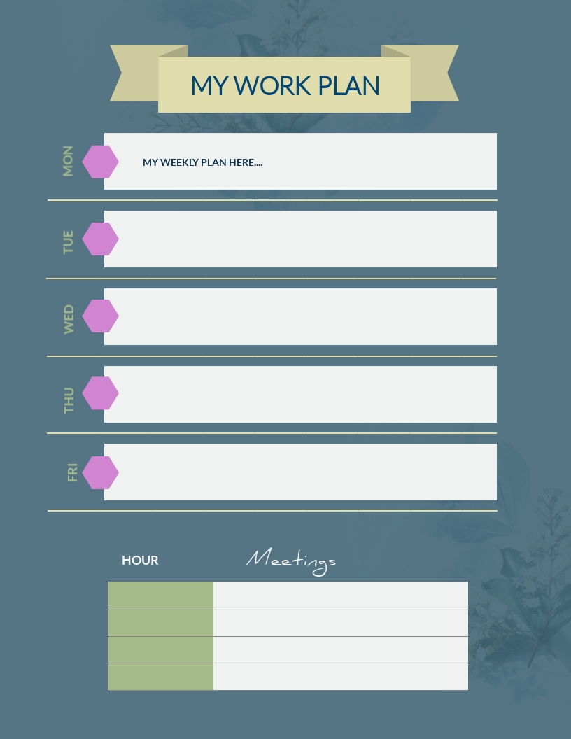 Weekly Work Planner