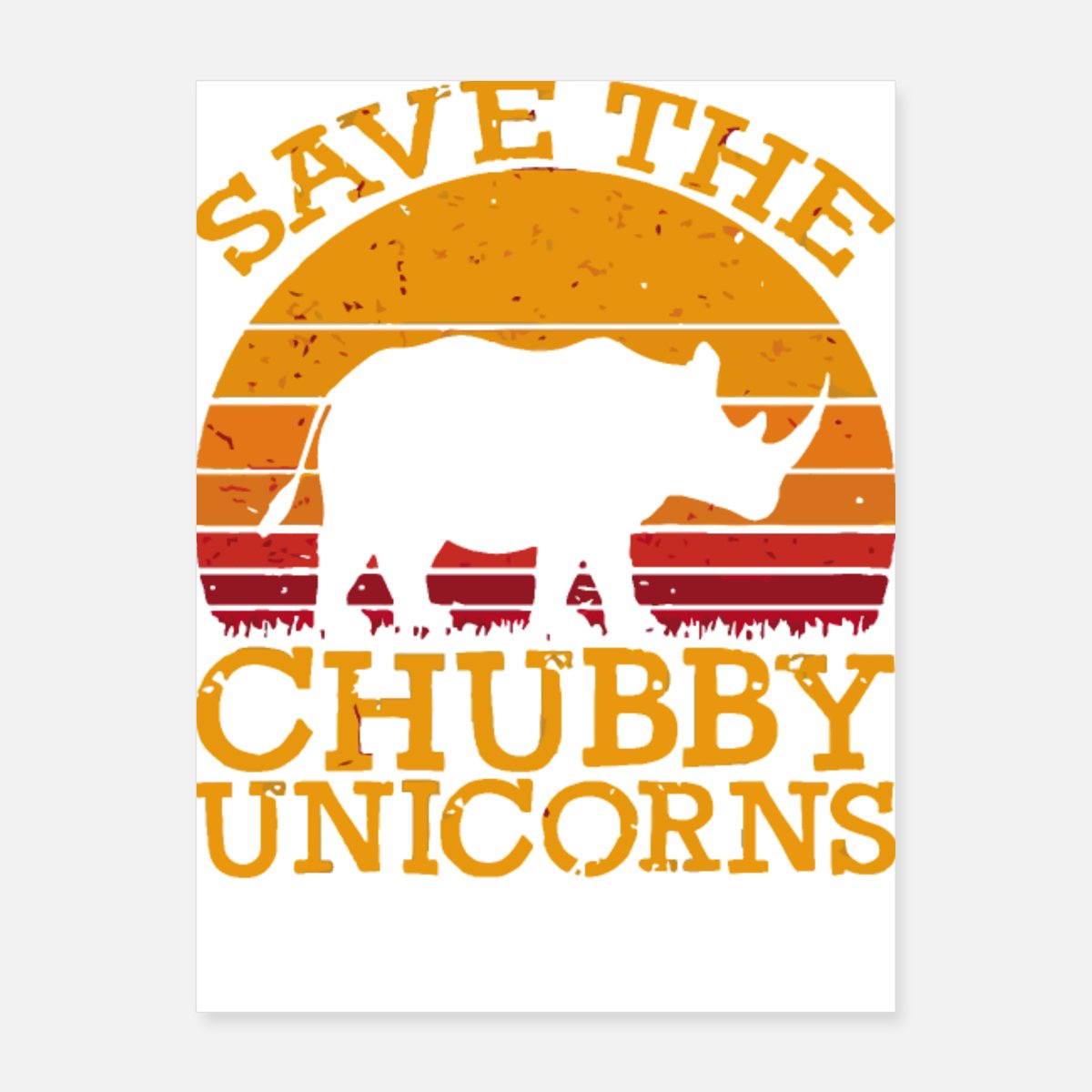 Save The Chubby Unicorns' Poster