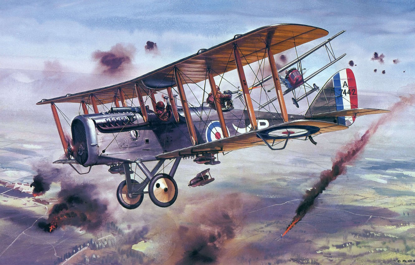 Wallpaper aircraft, war, airplane, aviation, dogfight, ww1 image for desktop, section авиация