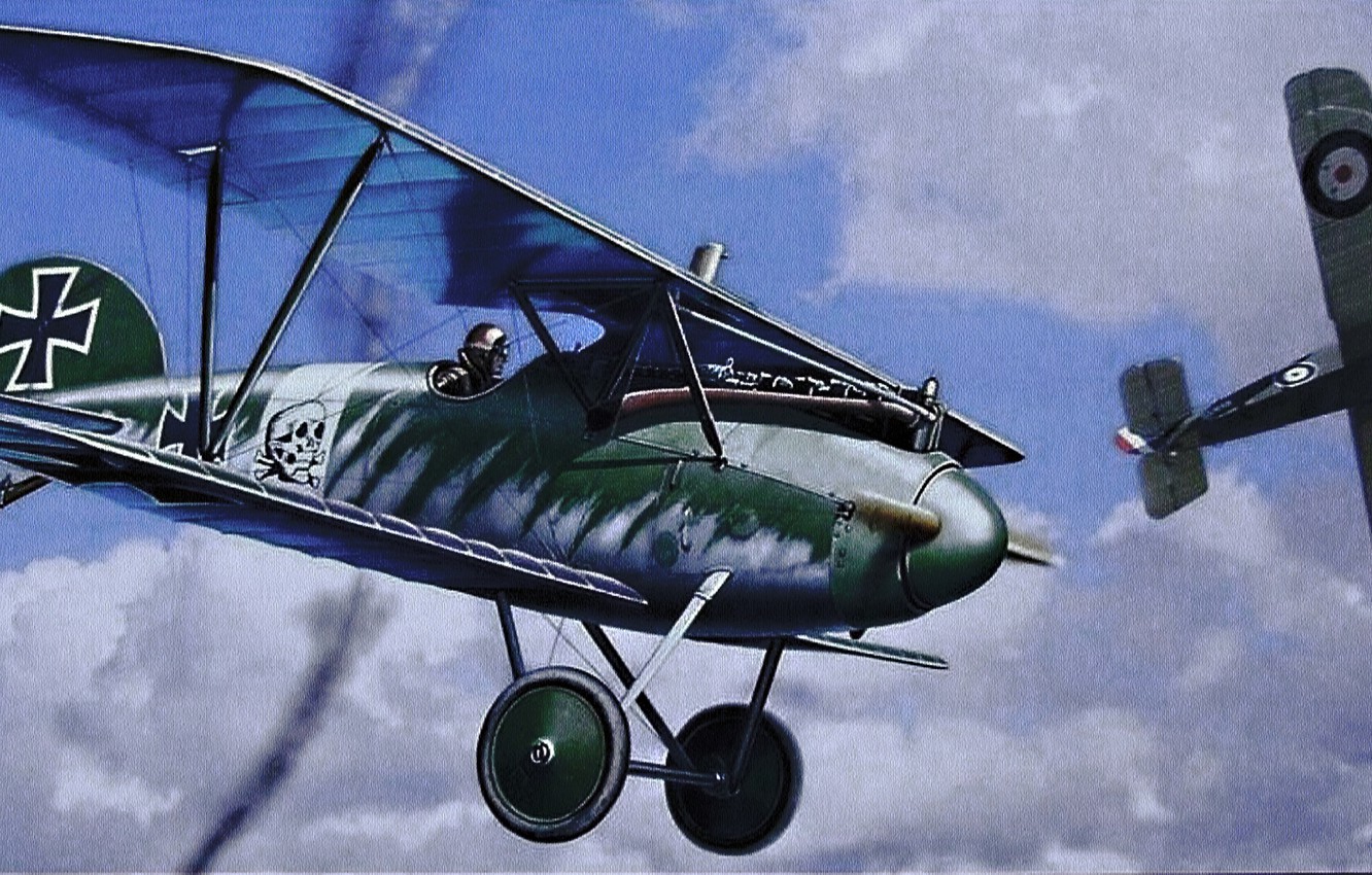 Wallpaper aircraft, war, airplane, aviation, dogfight, german aircraft, ww1 image for desktop, section авиация