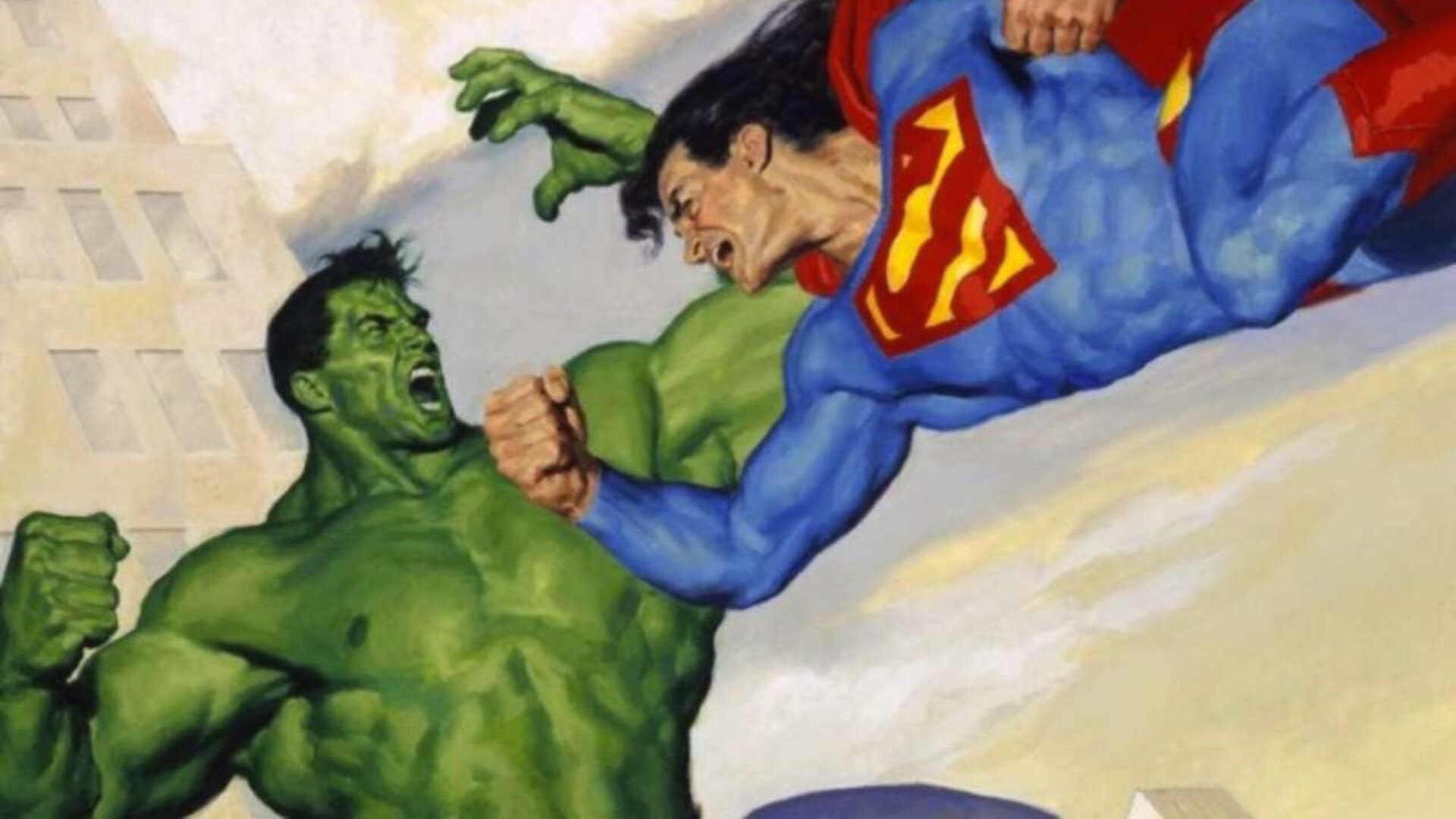 The Hulk Destroys Superman in Unused Comic Book Art From 1996's Marvel Vs. DC Crossover Event