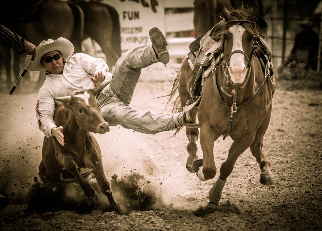 Calf Roping at the July 4th Ten Sleep, WY Rodeo. Smithsonian Photo Contest