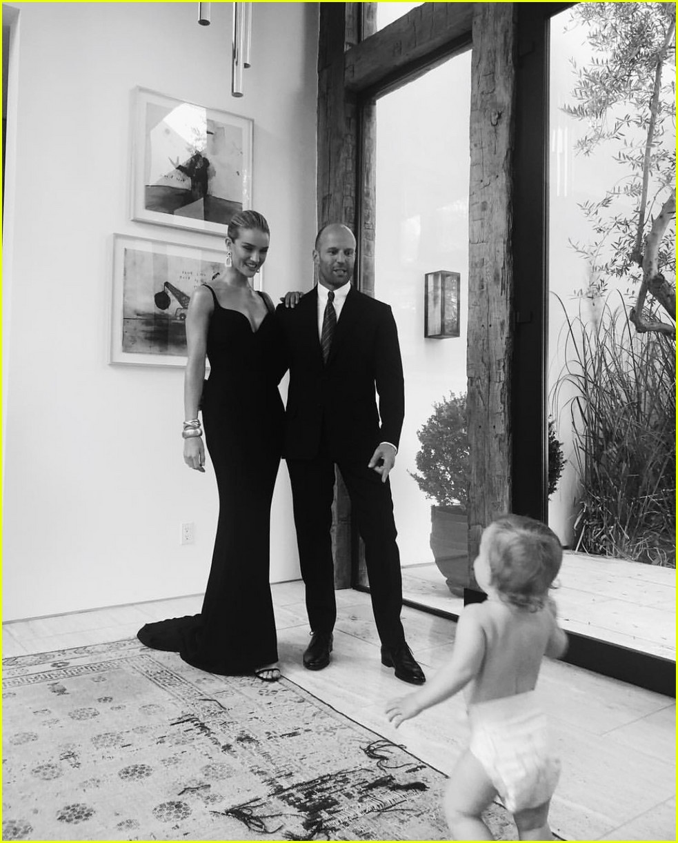 Rosie Huntington Whiteley Shares Cute Family Photo With Jason Statham & Son Jack!: Photo 4125798. Celebrity Babies, Jack Statham, Jason Statham, Rosie Huntington Whiteley Picture