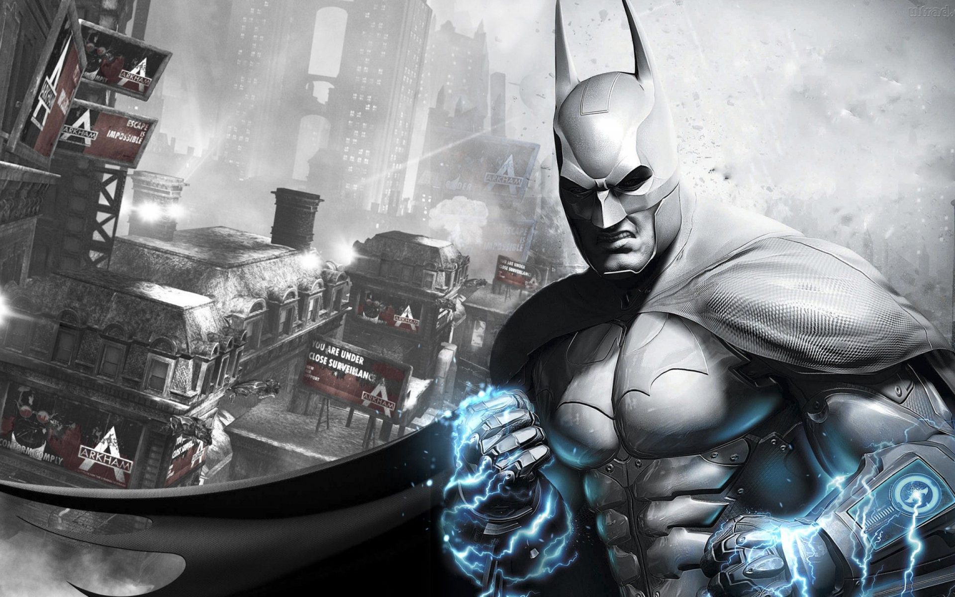 Batman Arkham City Armored Suit Box Magic HD Wallpaper 2560x1440, Wallpaper13.com