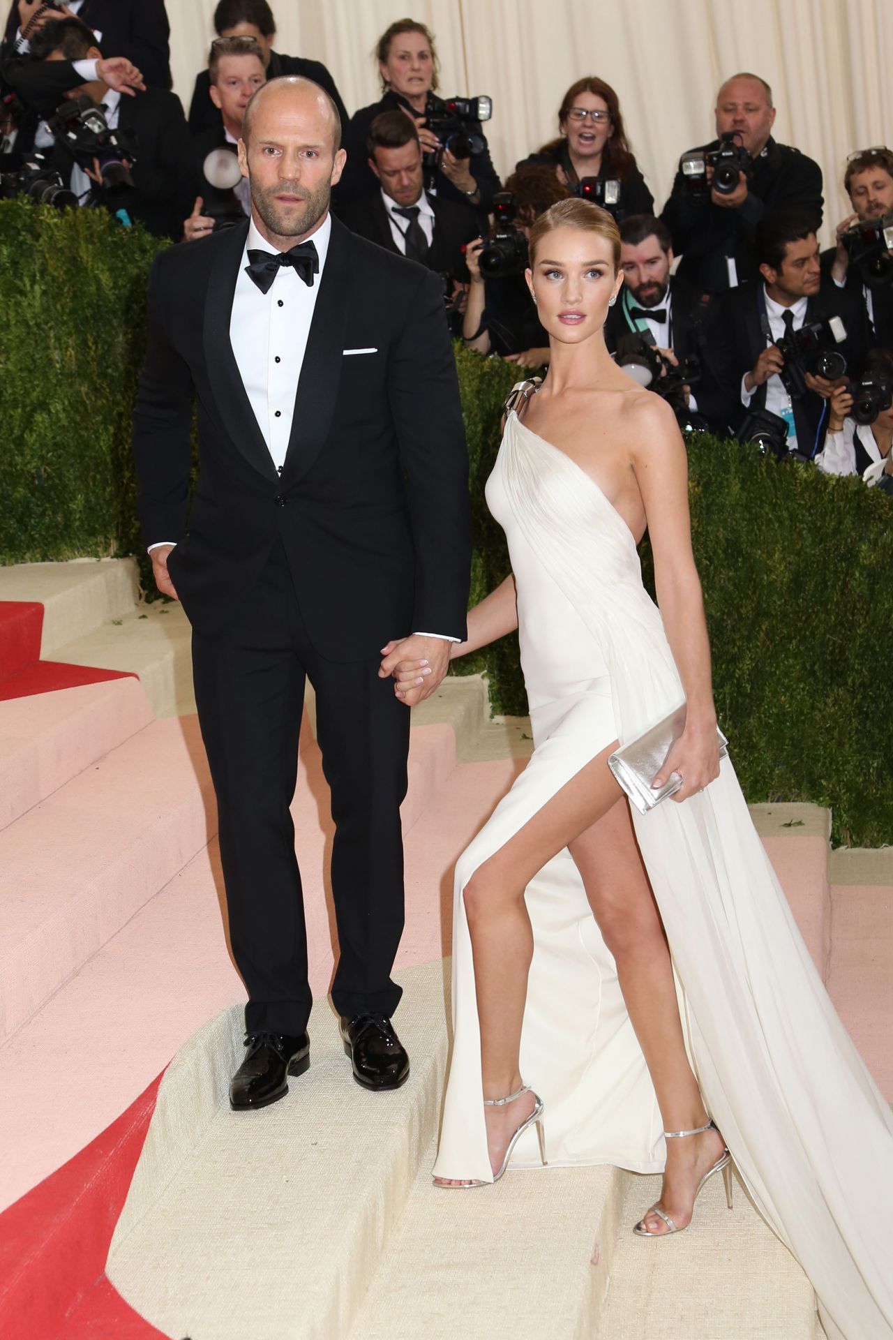 Rosie Huntington Whiteley And Jason Statham ♥. Met Gala 2016, Strapless Dress Formal, Rosie Huntington Whiteley Style