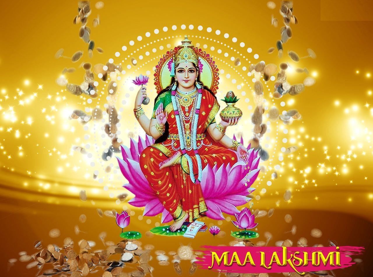 Goddess Maa Lakshmi pucture. Panda wallpaper, HD wallpaper android, Wallpaper downloads