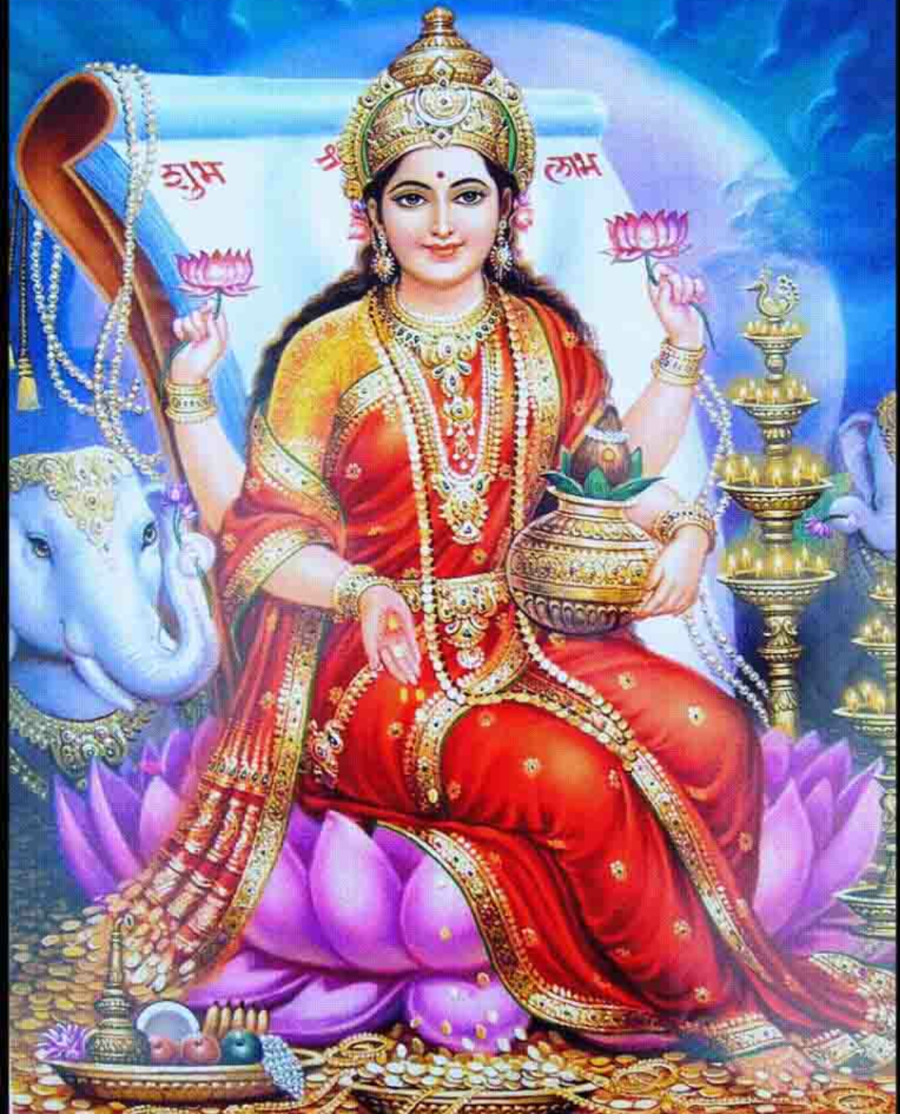 Radhe Maa Lakshmi Ganesha Devi Laxmi Puja şeffaf PNG görüntüsü