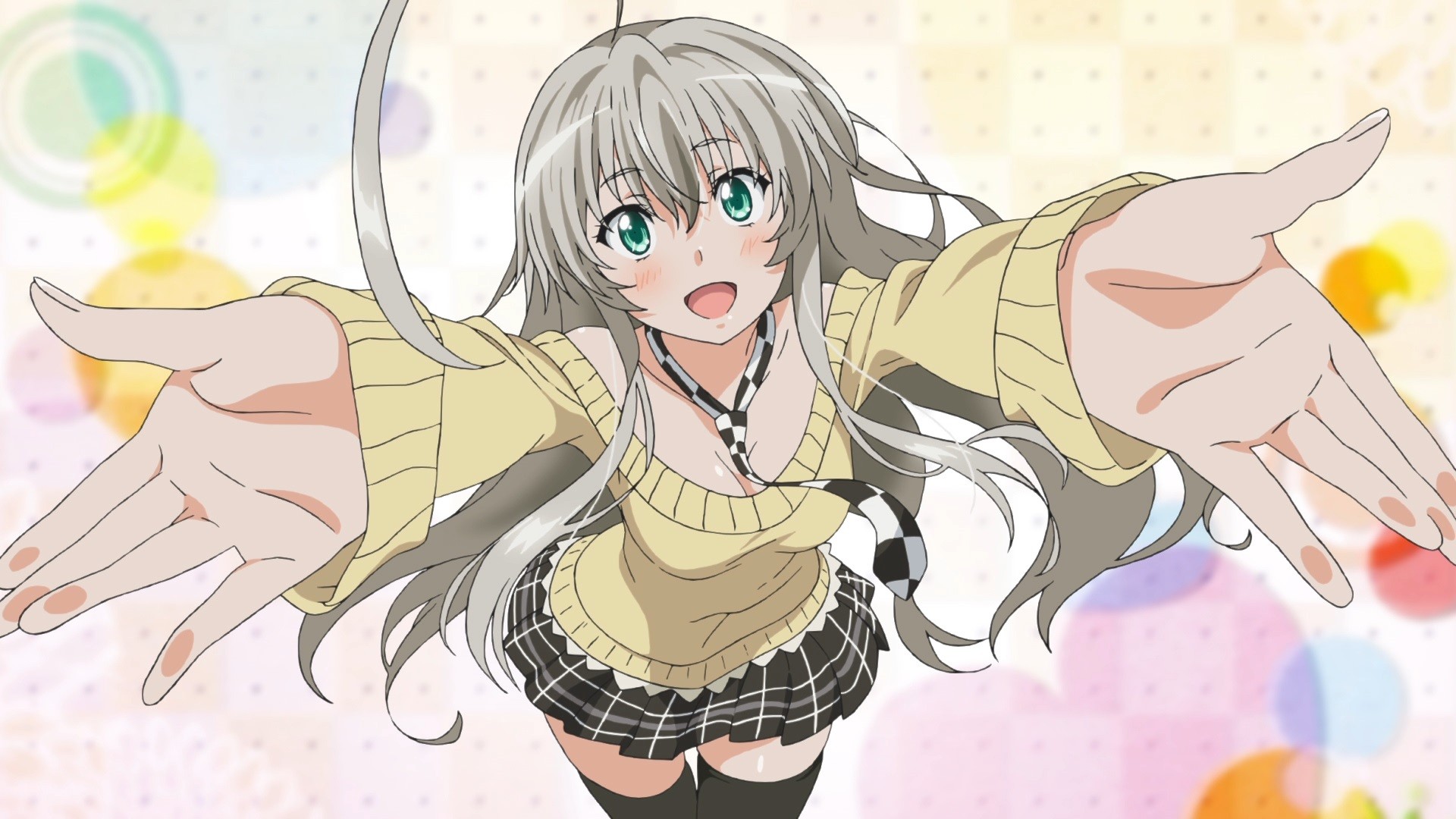 Wallpaper, illustration, anime girls, cartoon, Haiyore Nyaruko san, sketch, mangaka 1920x1080