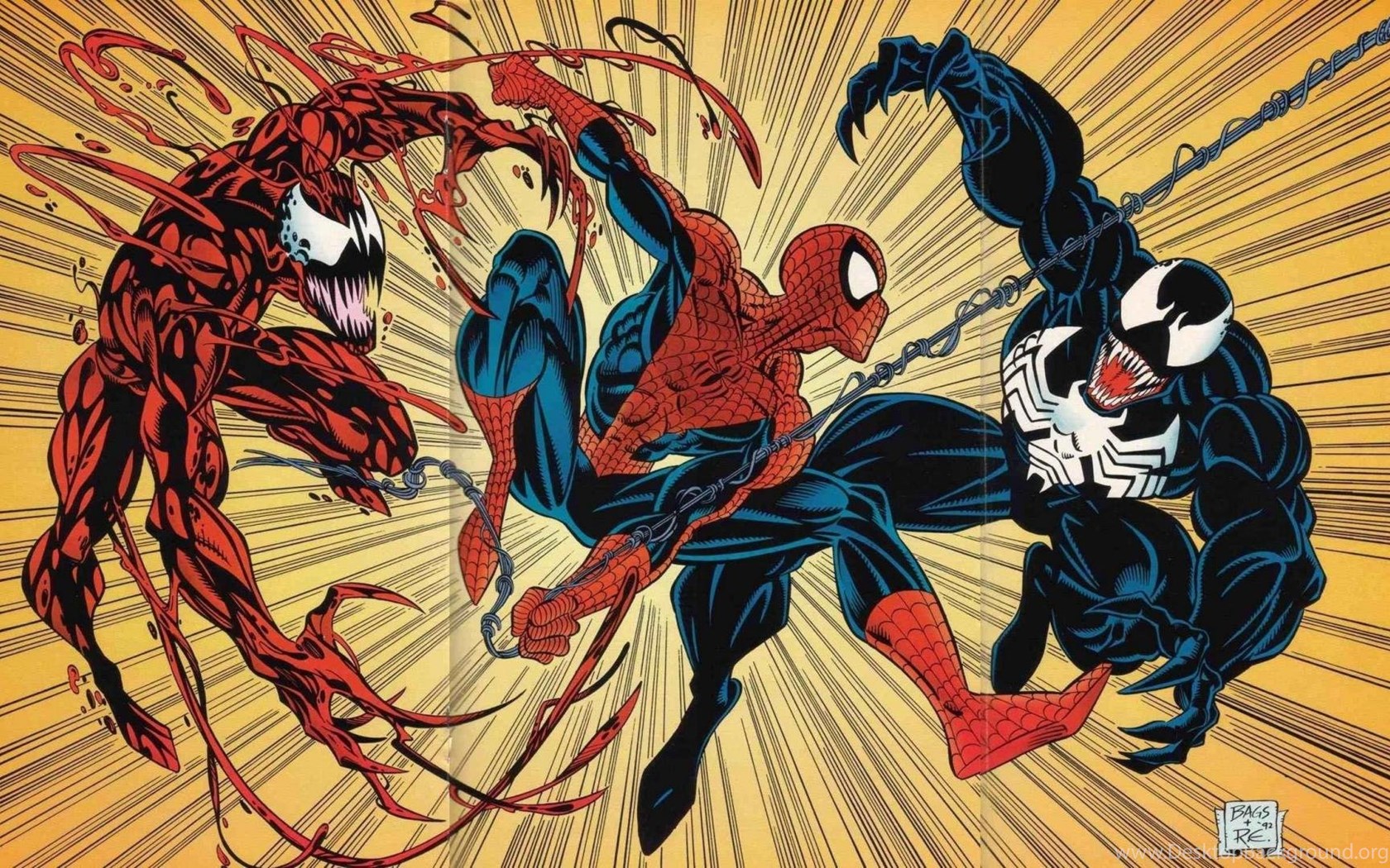 Venom Spider man Carnage Marvel Comics Wallpaper Desktop Background