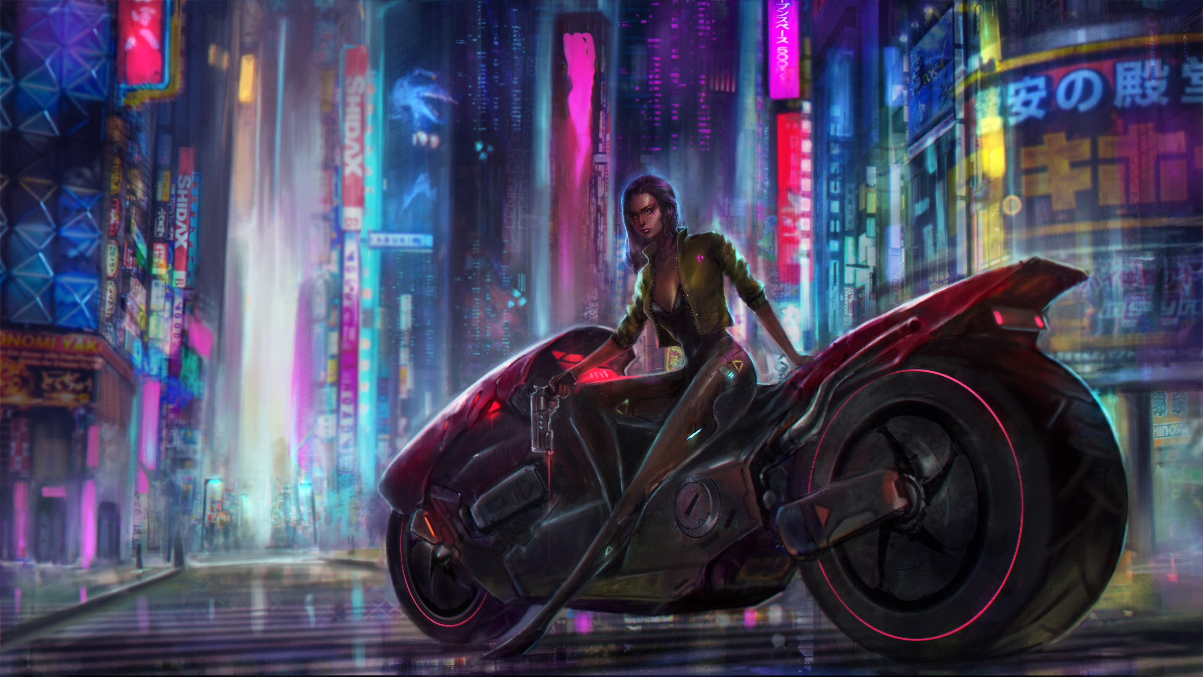 Wallpaper 4k Cyberpunk Girl Biker 2020 4k Wallpaper