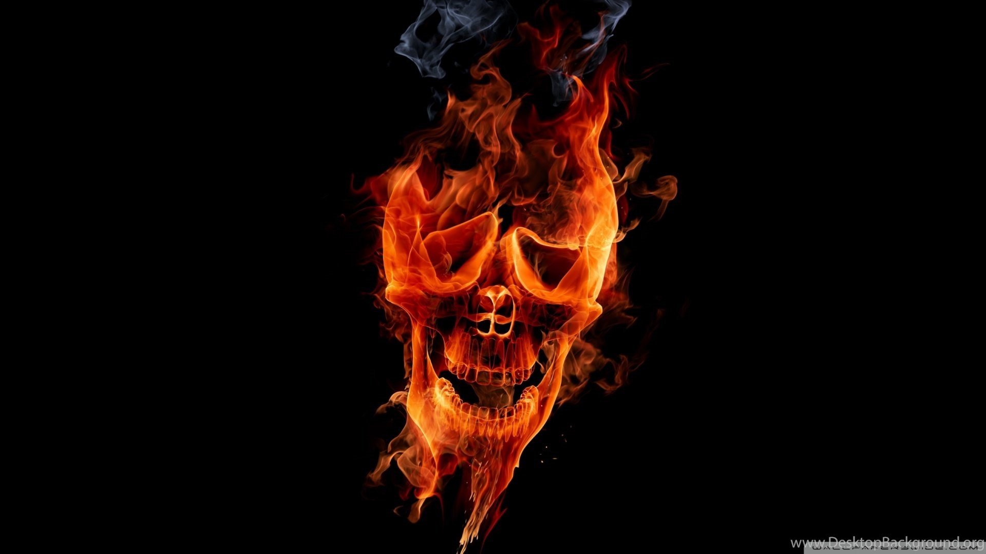 High Resolution Fire Flaming Skull Wallpaper Full Size. Desktop Background