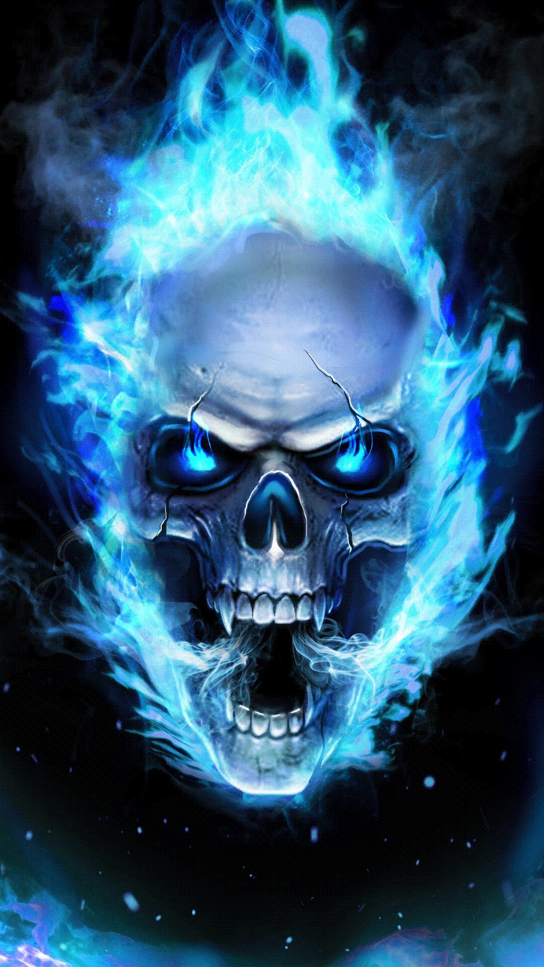 Fire Skull Live Wallpaper for Android