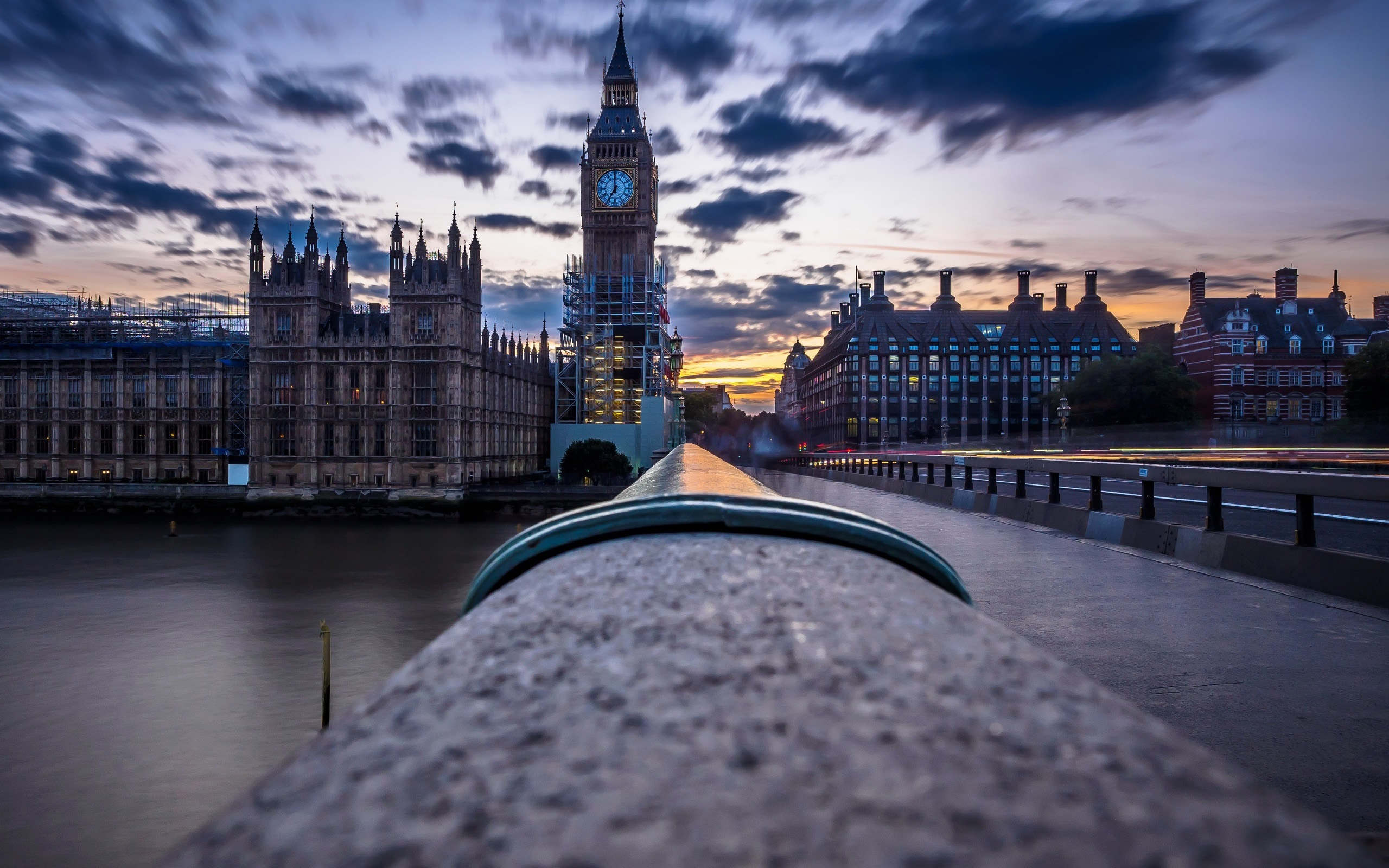 Download wallpaper Westminster Bridge, english cities, Big Ben, english landmarks, London, England, Great Britain for desktop with resolution 2560x1600. High Quality HD picture wallpaper