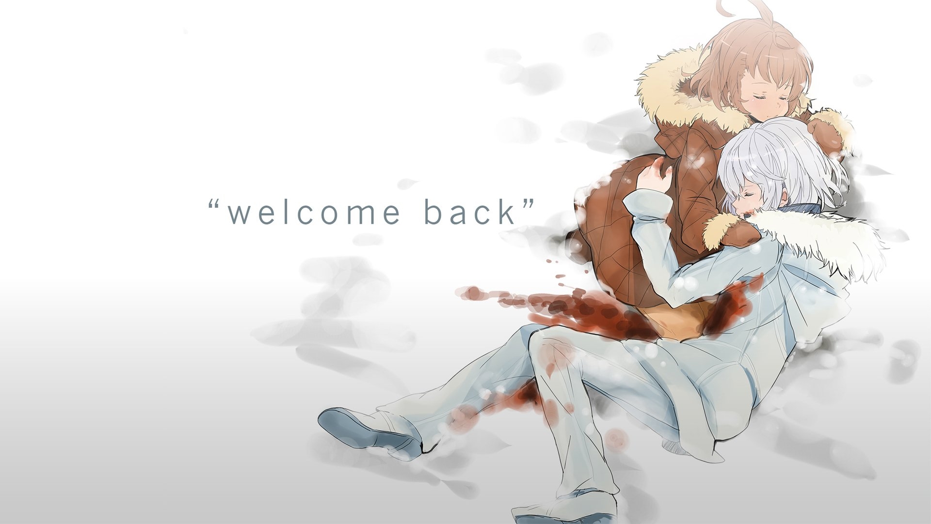 last order, snow, brown hair, white hair, to aru majutsu no index, accelerator, winter, blood