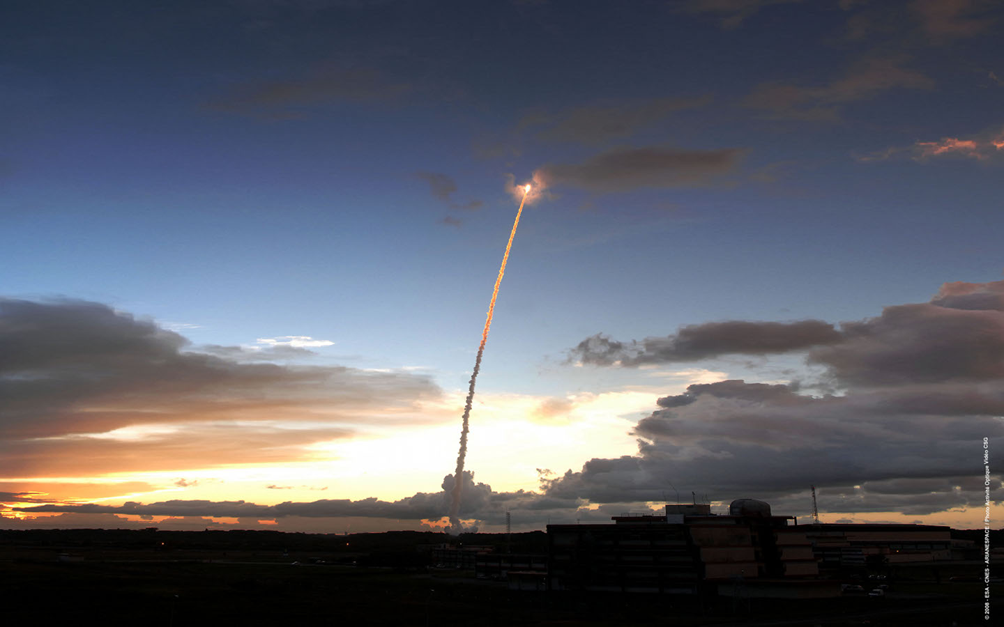 Ariane 5 Liftoff from Kourou Spaceport