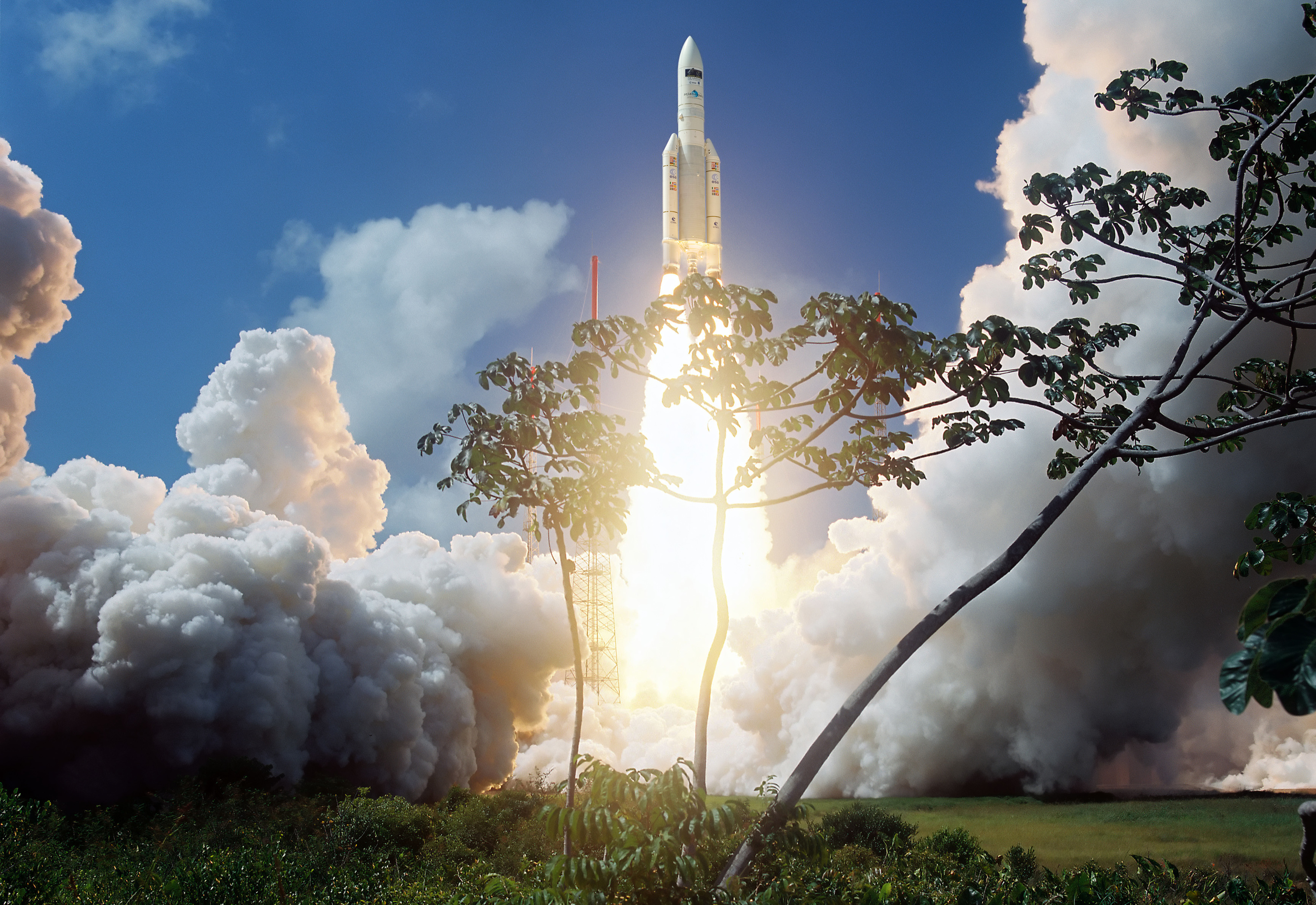 Ariane 5 ECA: Herschel & Planck Launch. by philcUK Desktop Wallpaper