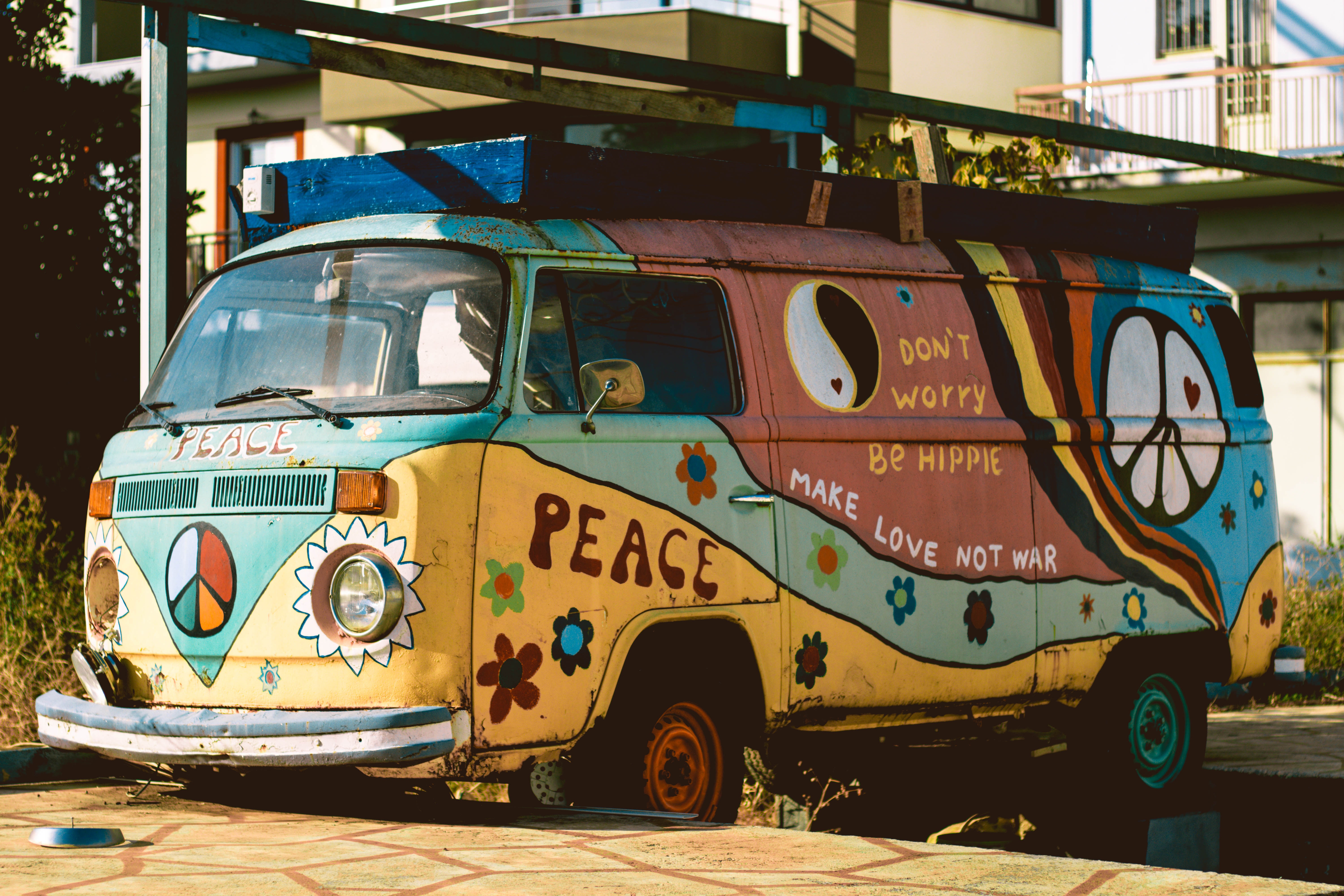 Wallpaper, hippie, Volkswagen 6000x4000