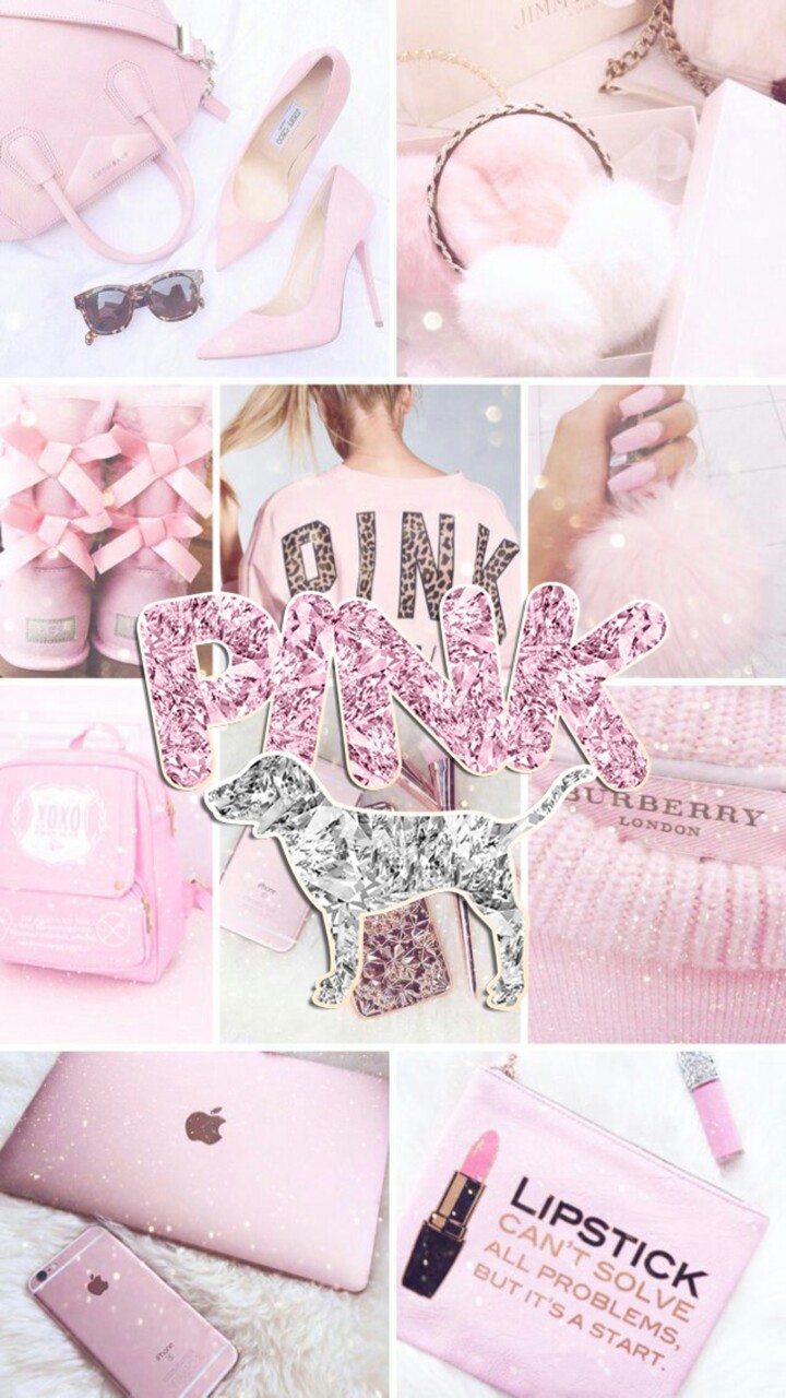 pink girl collage discovered by