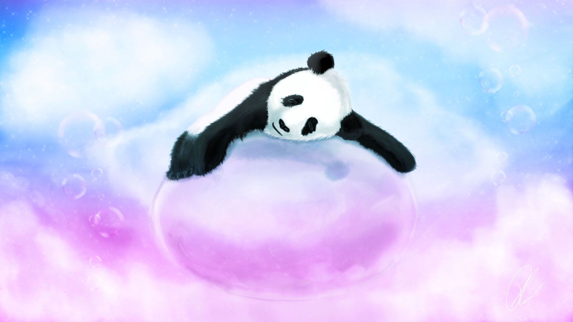Free download Panda bear bubble lying bubbles pink blue sleeping wallpaper [1920x1080] for your Desktop, Mobile & Tablet. Explore Pink Panda Wallpaper. Panda Bear Wallpaper, HD Panda Wallpaper, Cute