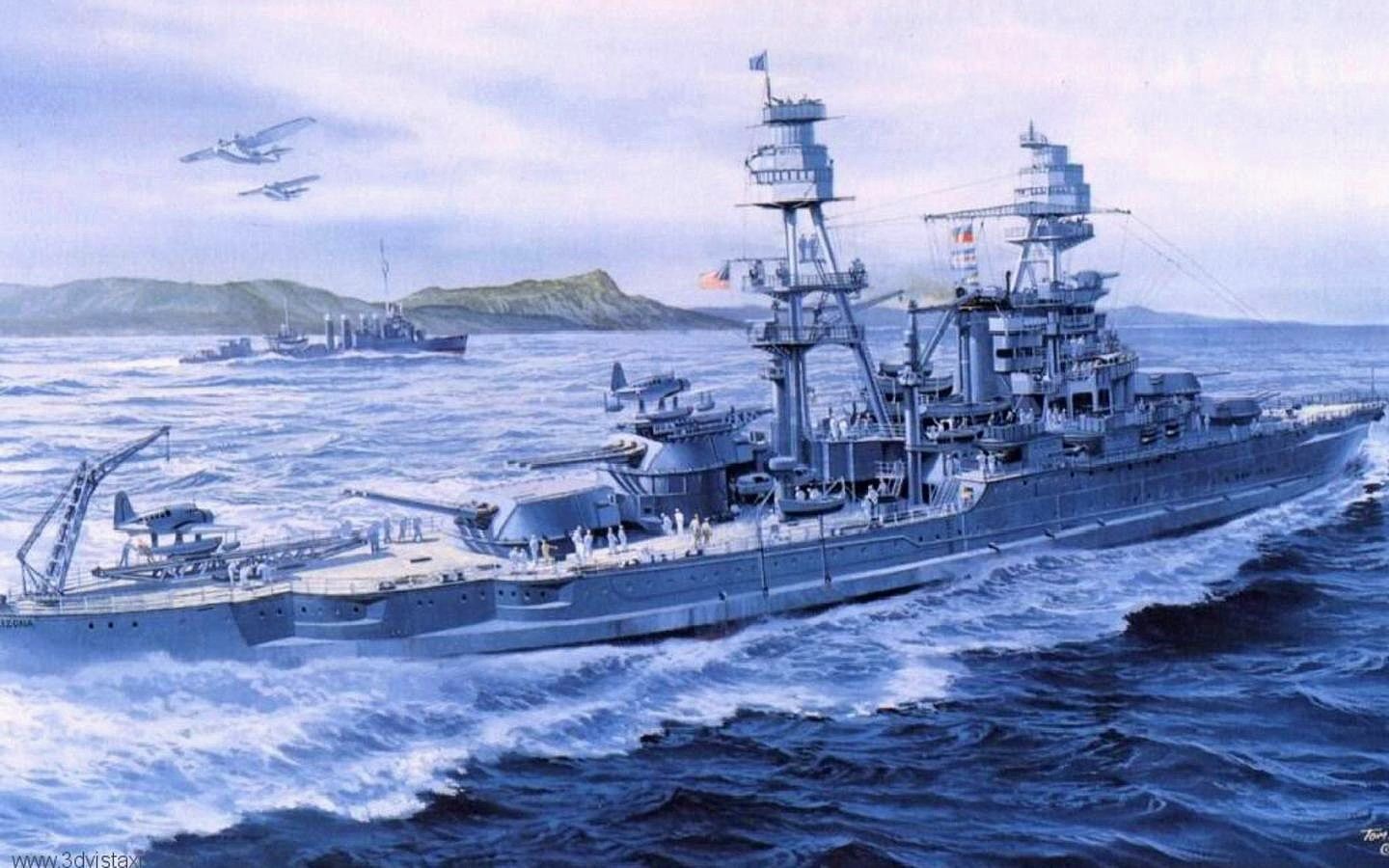 USS Arizona Wallpaper. Uss Arizona, Barcos, Pinturas
