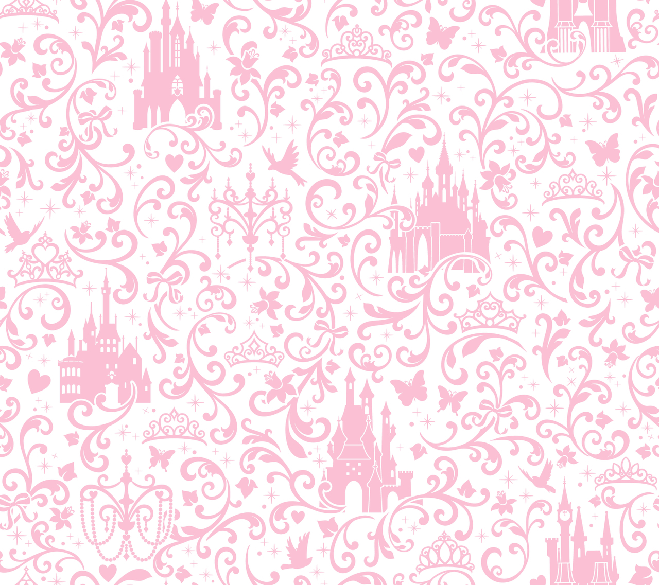Disney Castle Wallpaper Pink