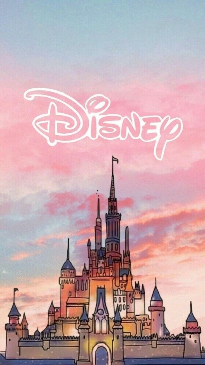 disney castle drawing, pink and blue sky, cute phone wallpaper. Disney castle drawing, Disney background, Disney wallpaper