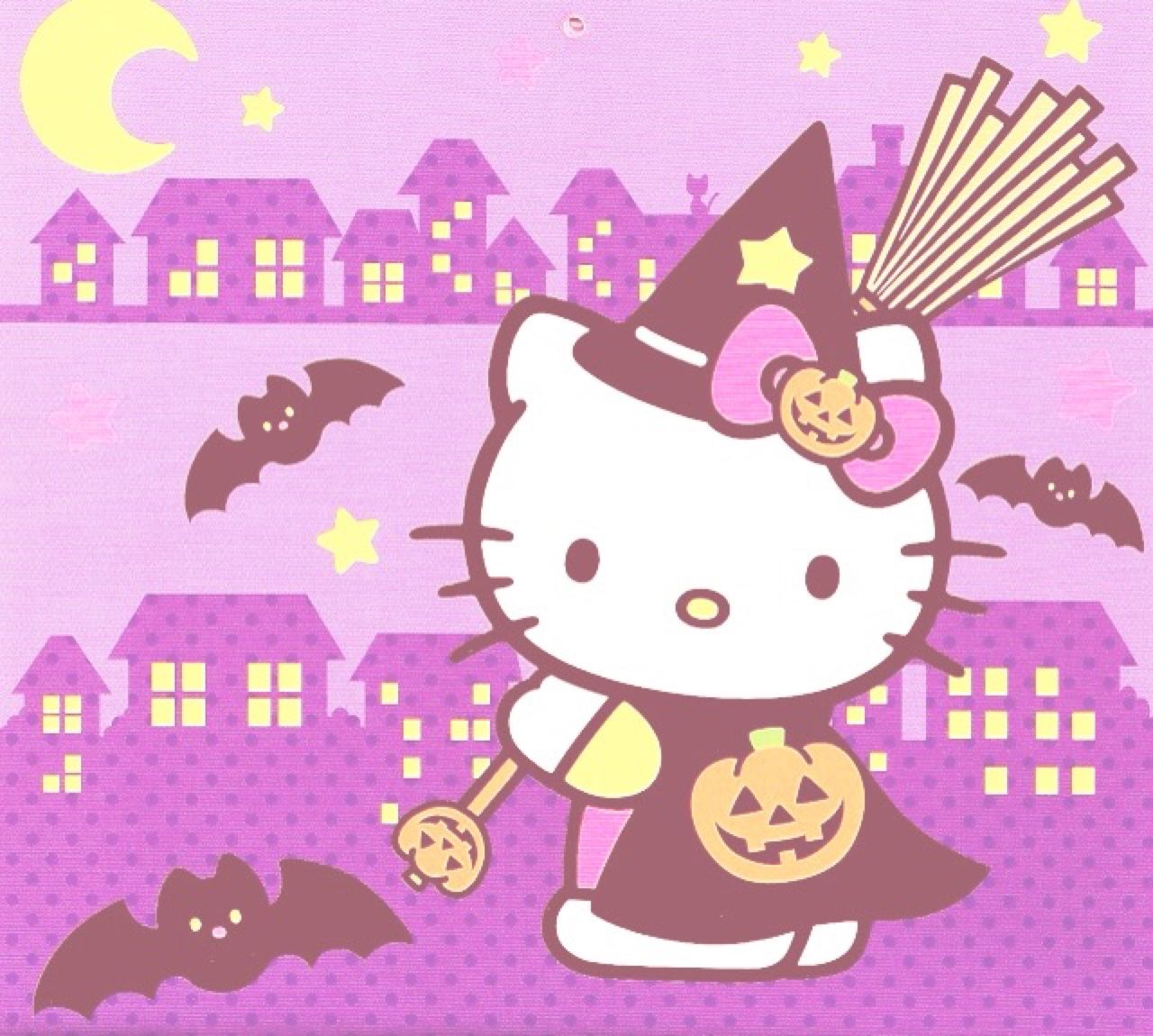 ✿苺キス✿. Hello kitty halloween, Hello kitty background, Hello kitty halloween wallpaper
