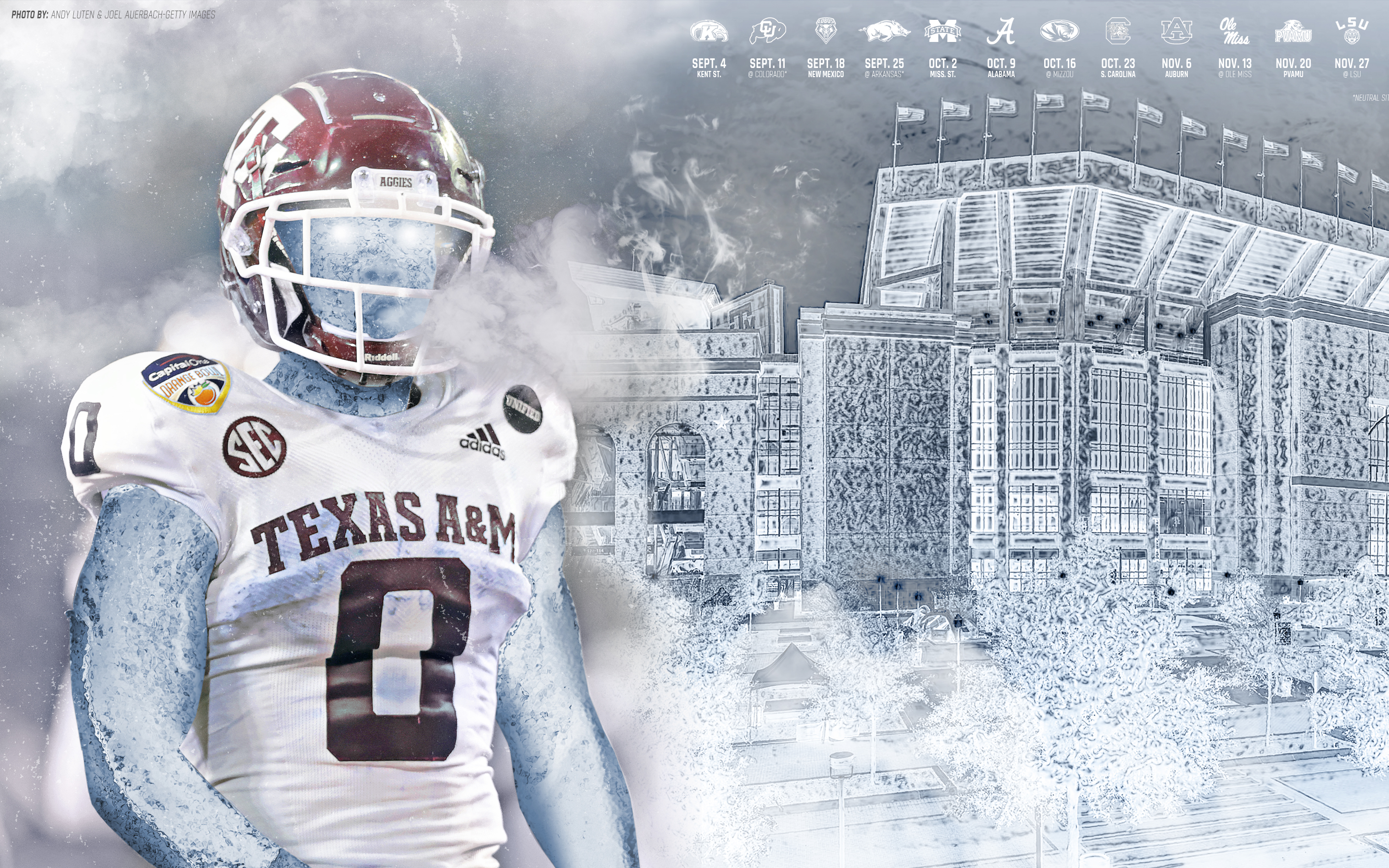 Texas A&M Aggie Football Desktop Wallpaper and Background Bull Hunting